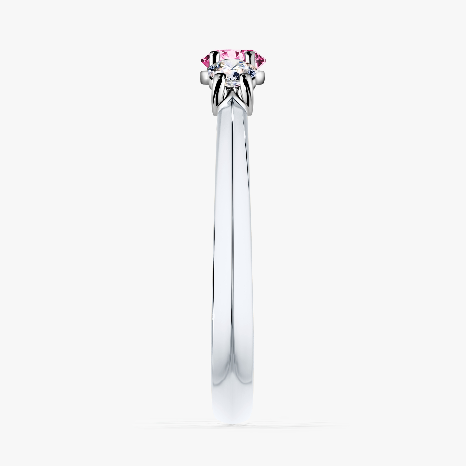 Pierścionek zaręczynowy My Honey z białego złota z różowym diamentem 0,45ct