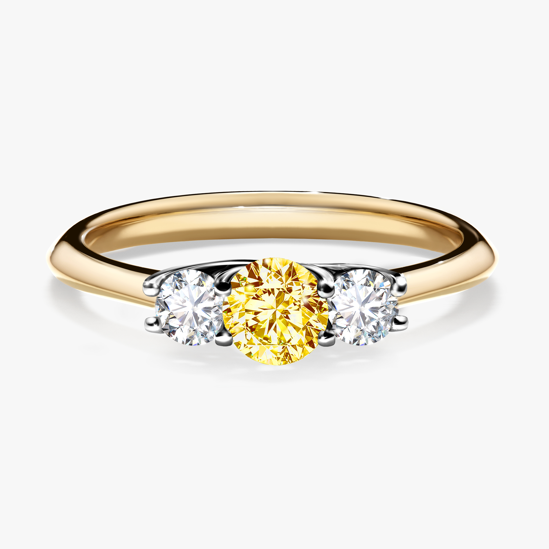 Pierścionek zaręczynowy My Honey z żółtego złota z żółtym diamentem 0,45ct