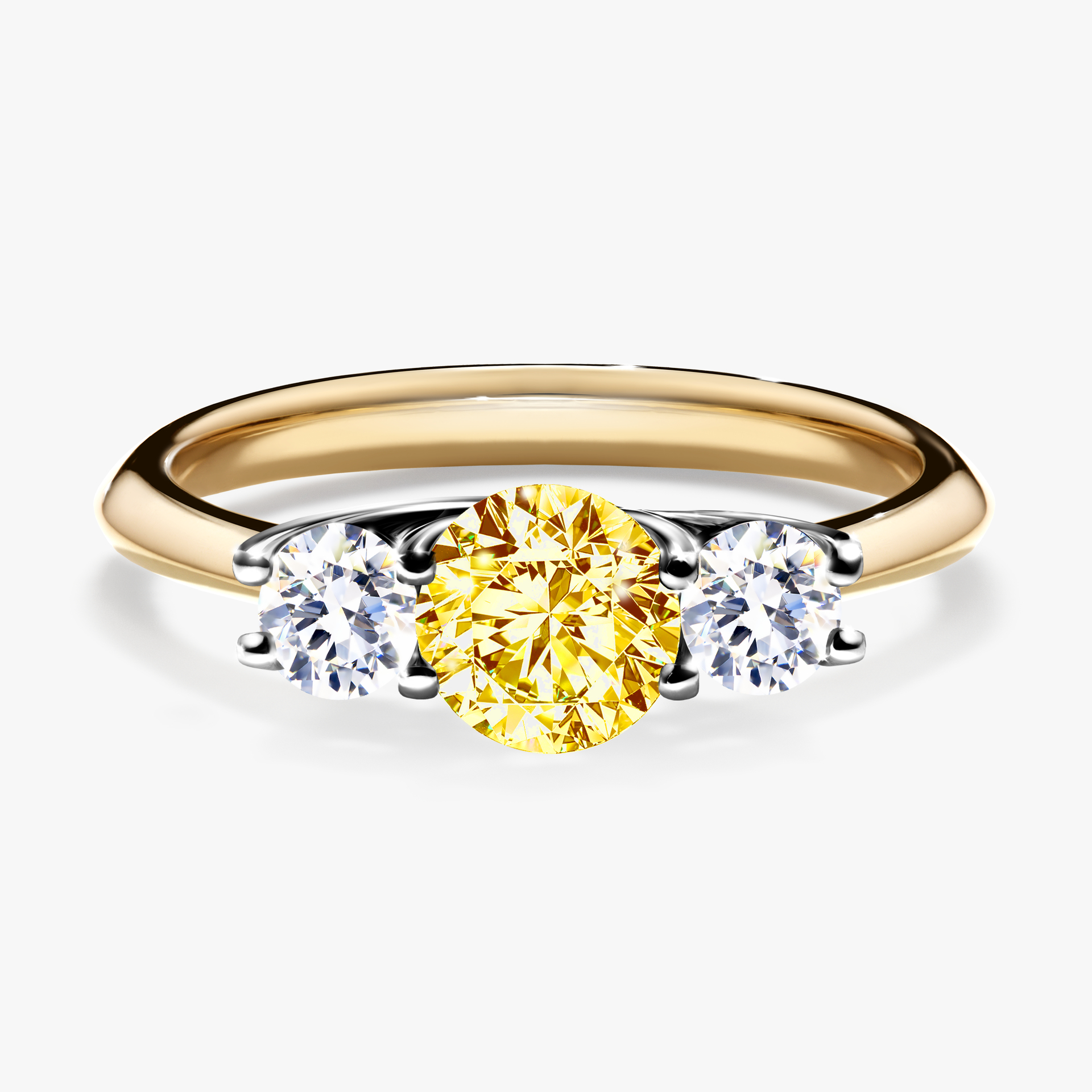 Pierścionek zaręczynowy My Honey z żółtego złota z żółtym diamentem 0,84ct