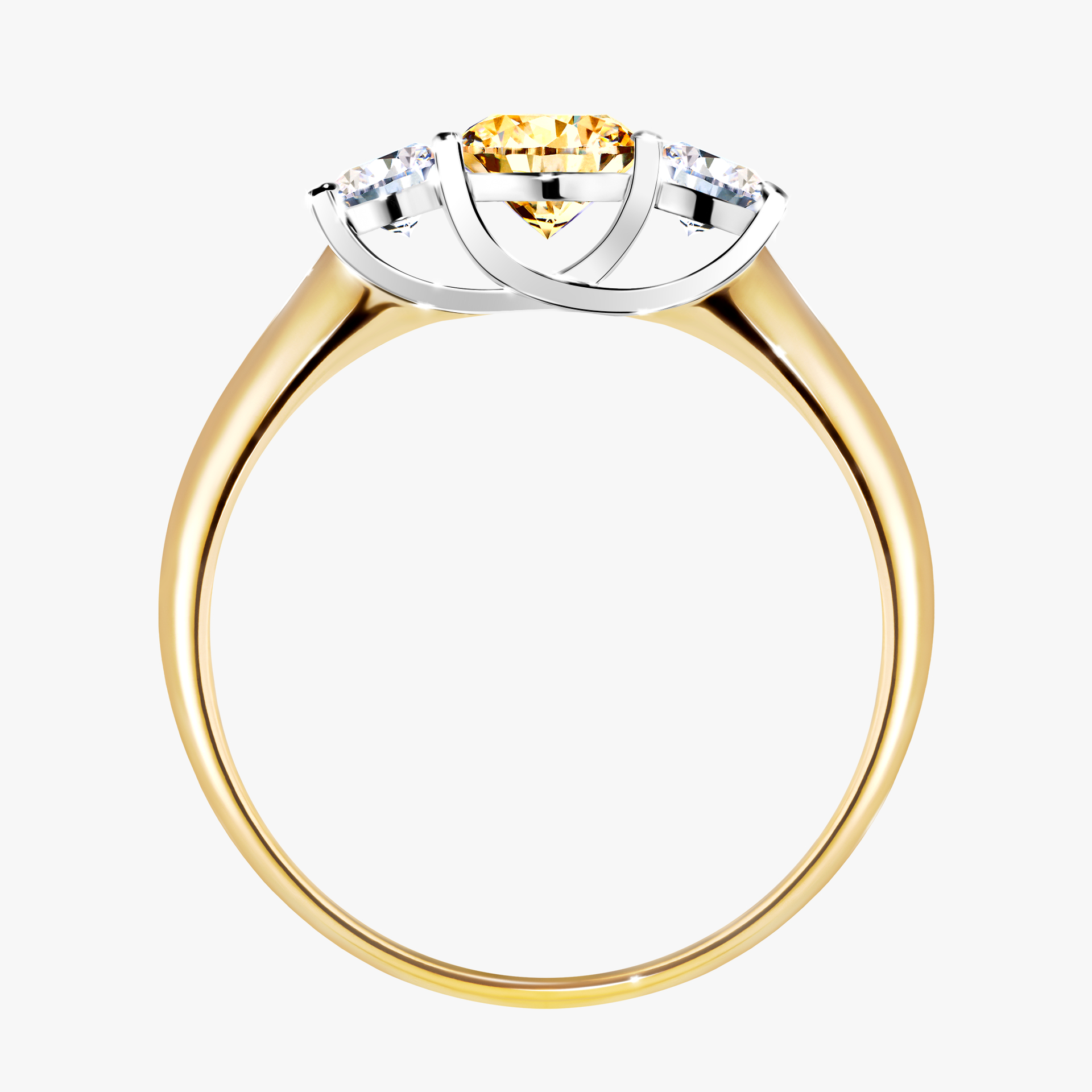 Pierścionek zaręczynowy My Honey z żółtego złota z żółtym diamentem 0,84ct