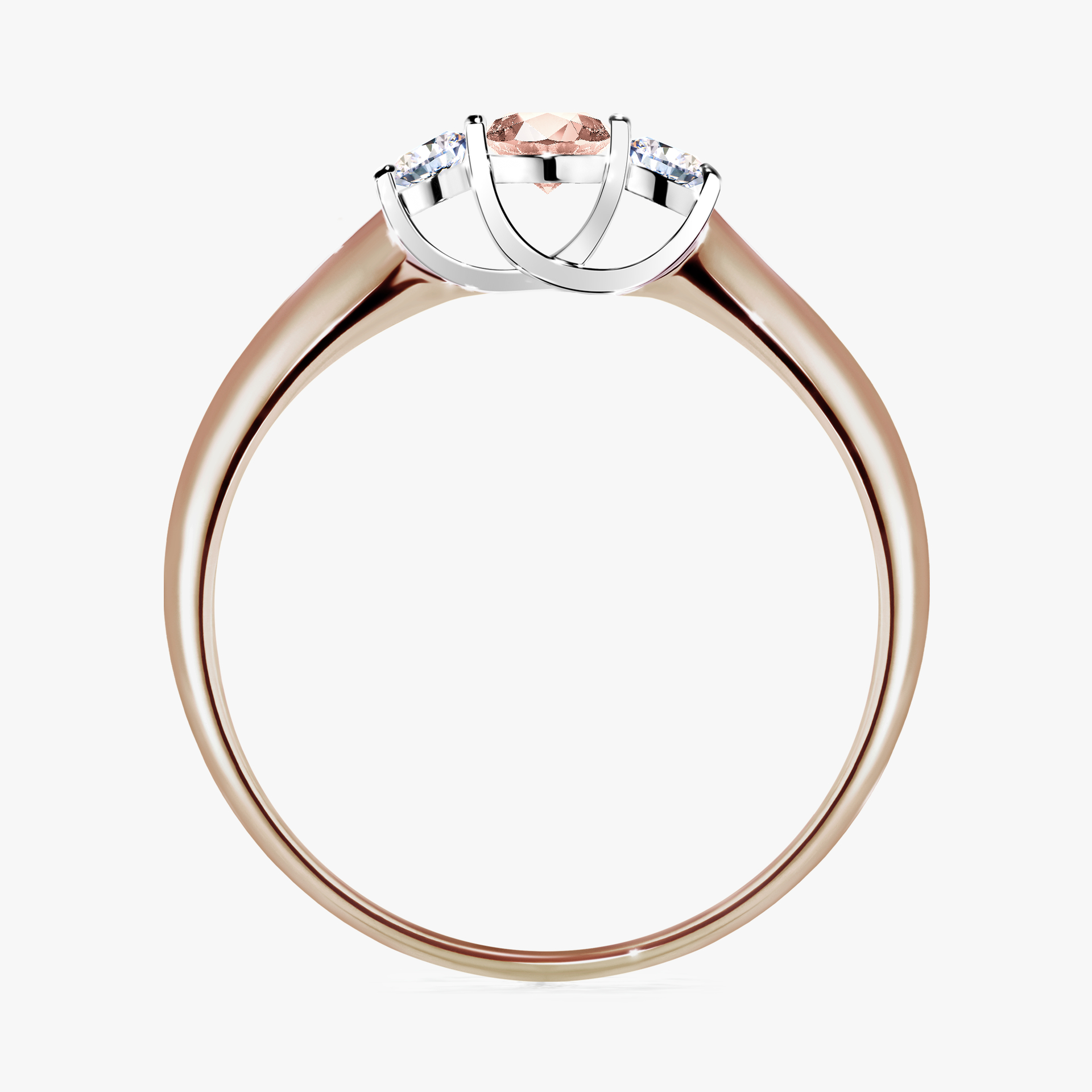 Pierścionek zaręczynowy My Honey z różowego złota z morganitem 0,16ct