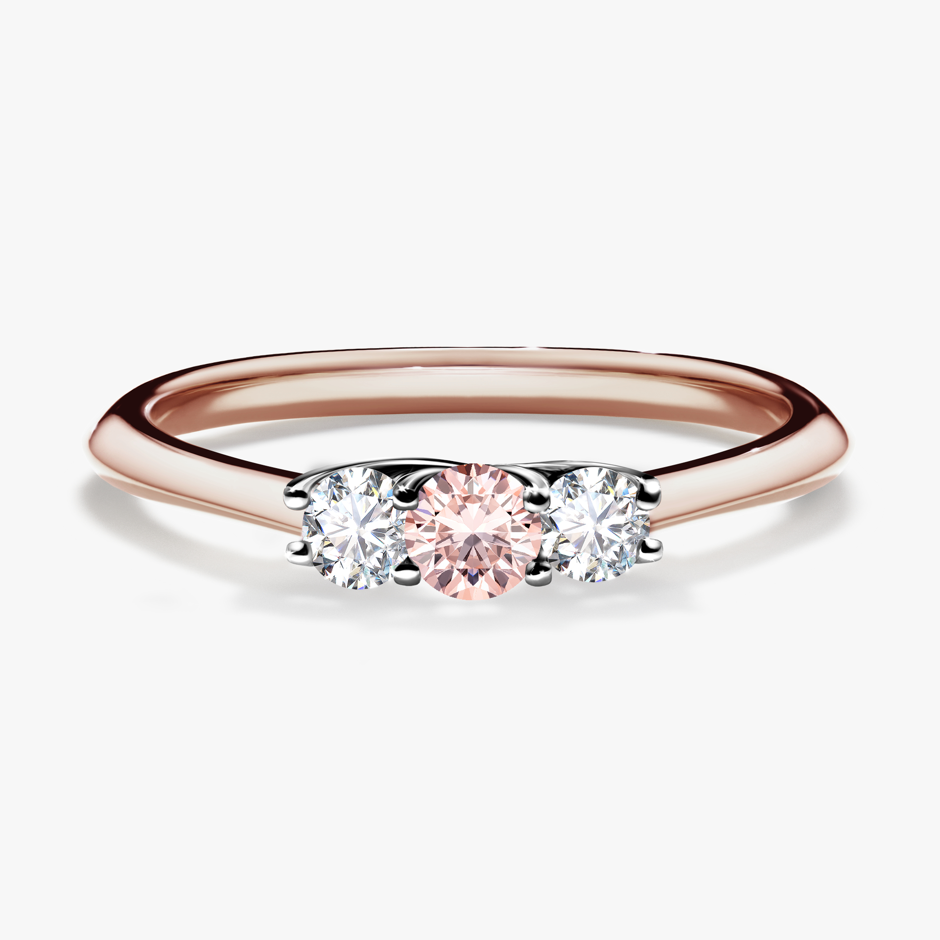 Pierścionek zaręczynowy My Honey z różowego złota z morganitem 0,16ct