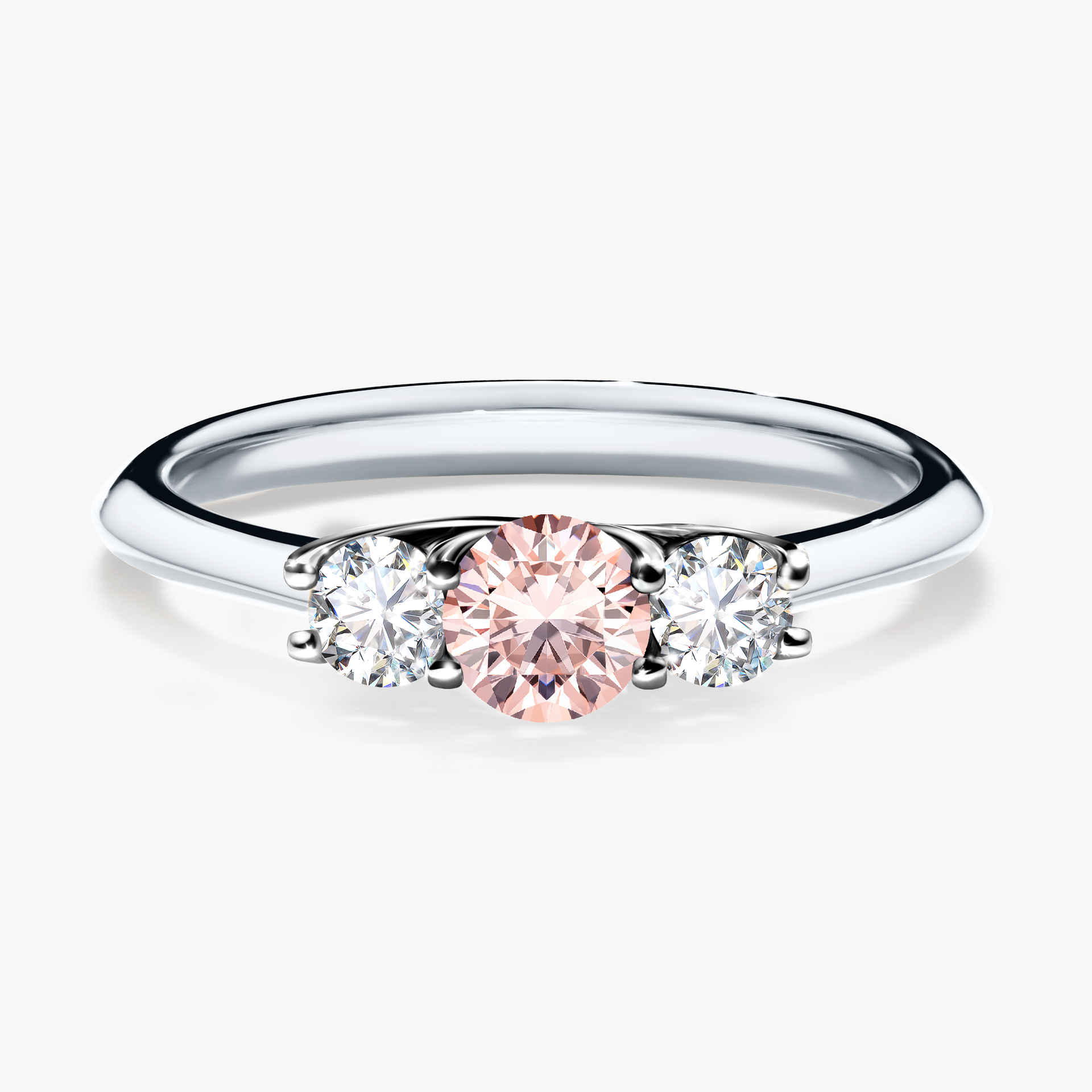 Pierścionek zaręczynowy My Honey z białego złota z morganitem 0,45ct