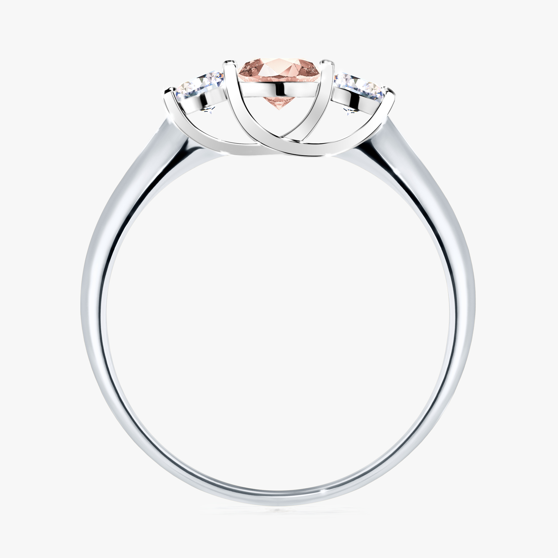 Pierścionek zaręczynowy My Honey z białego złota z morganitem 0,45ct