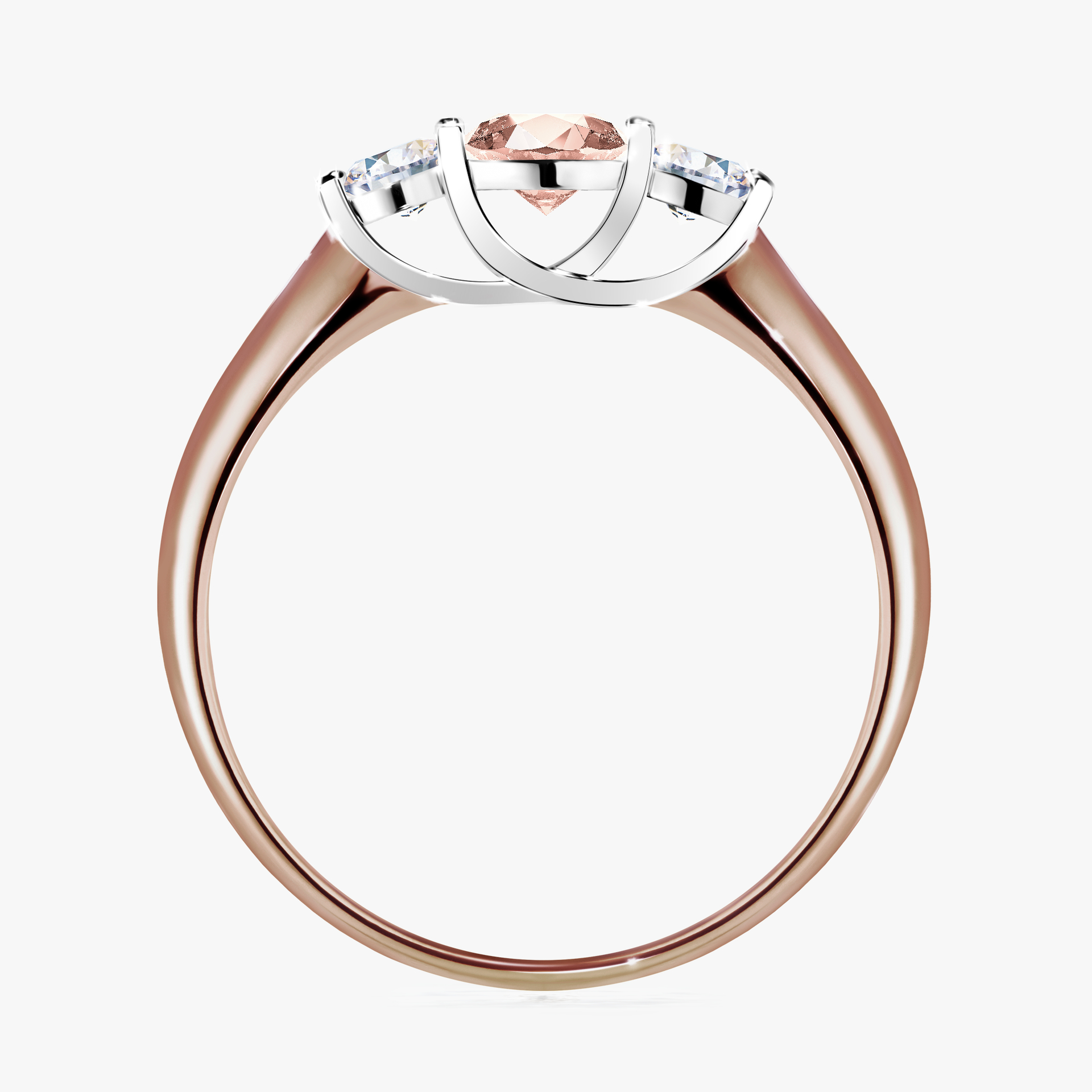 Pierścionek zaręczynowy My Honey z różowego złota z morganitem 0,45ct