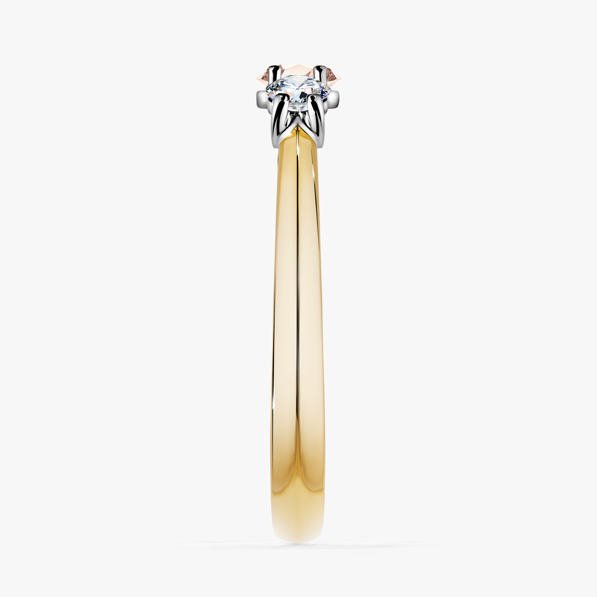 Pierścionek zaręczynowy My Honey z żółtego złota z morganitem 0,45ct