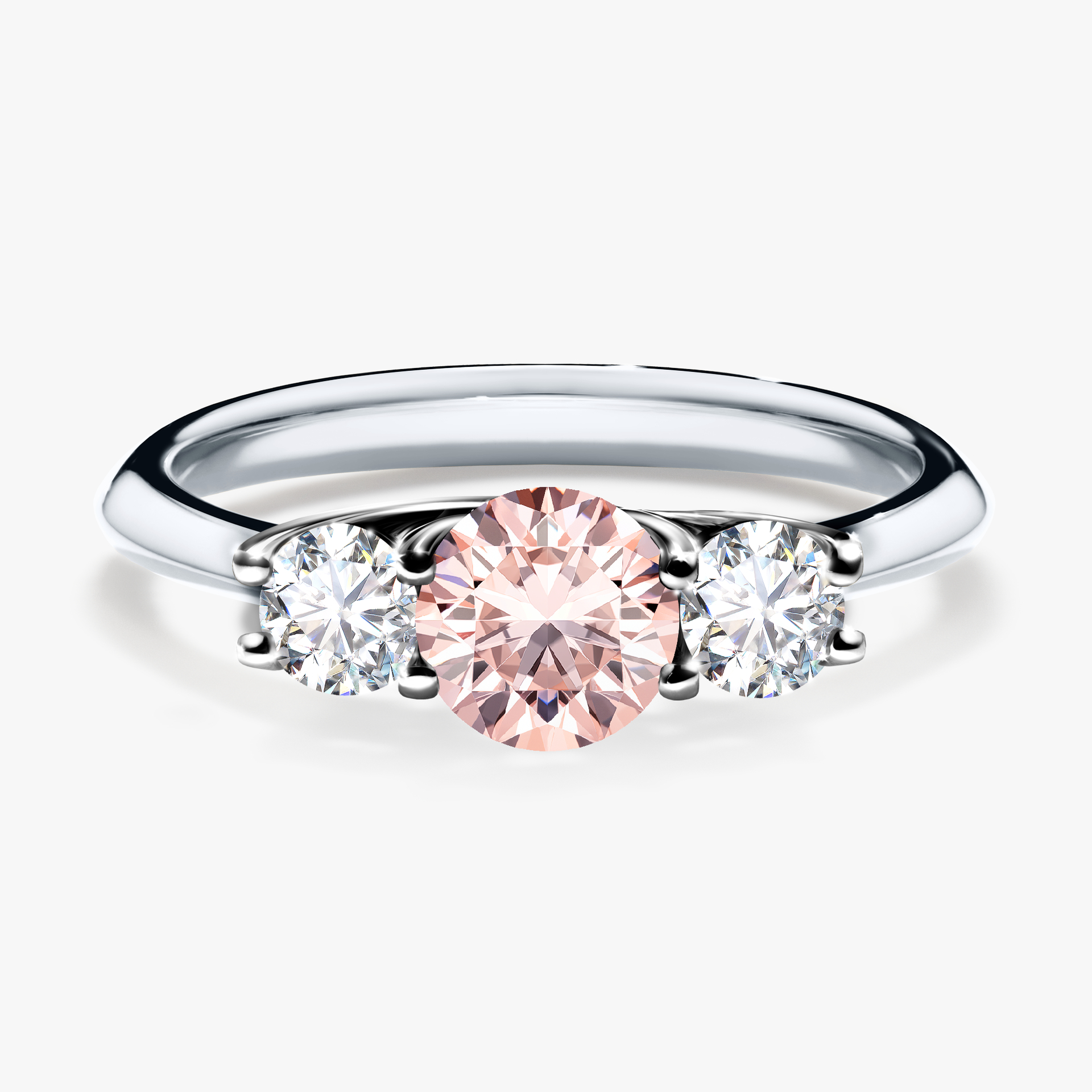 Pierścionek zaręczynowy My Honey z białego złota z morganitem 0,84ct