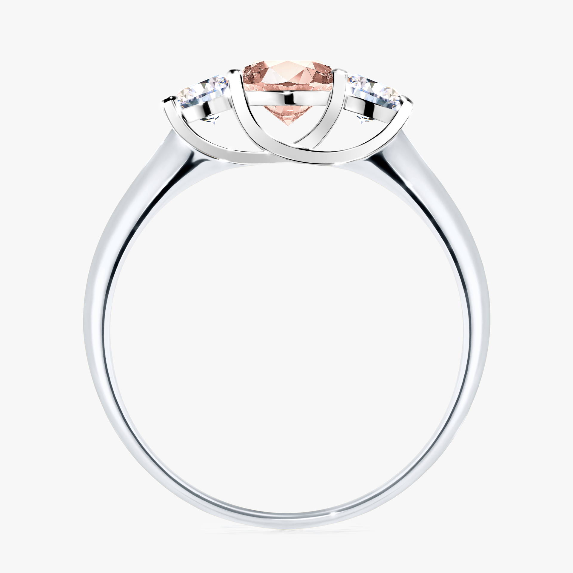 Pierścionek zaręczynowy My Honey z białego złota z morganitem 0,84ct