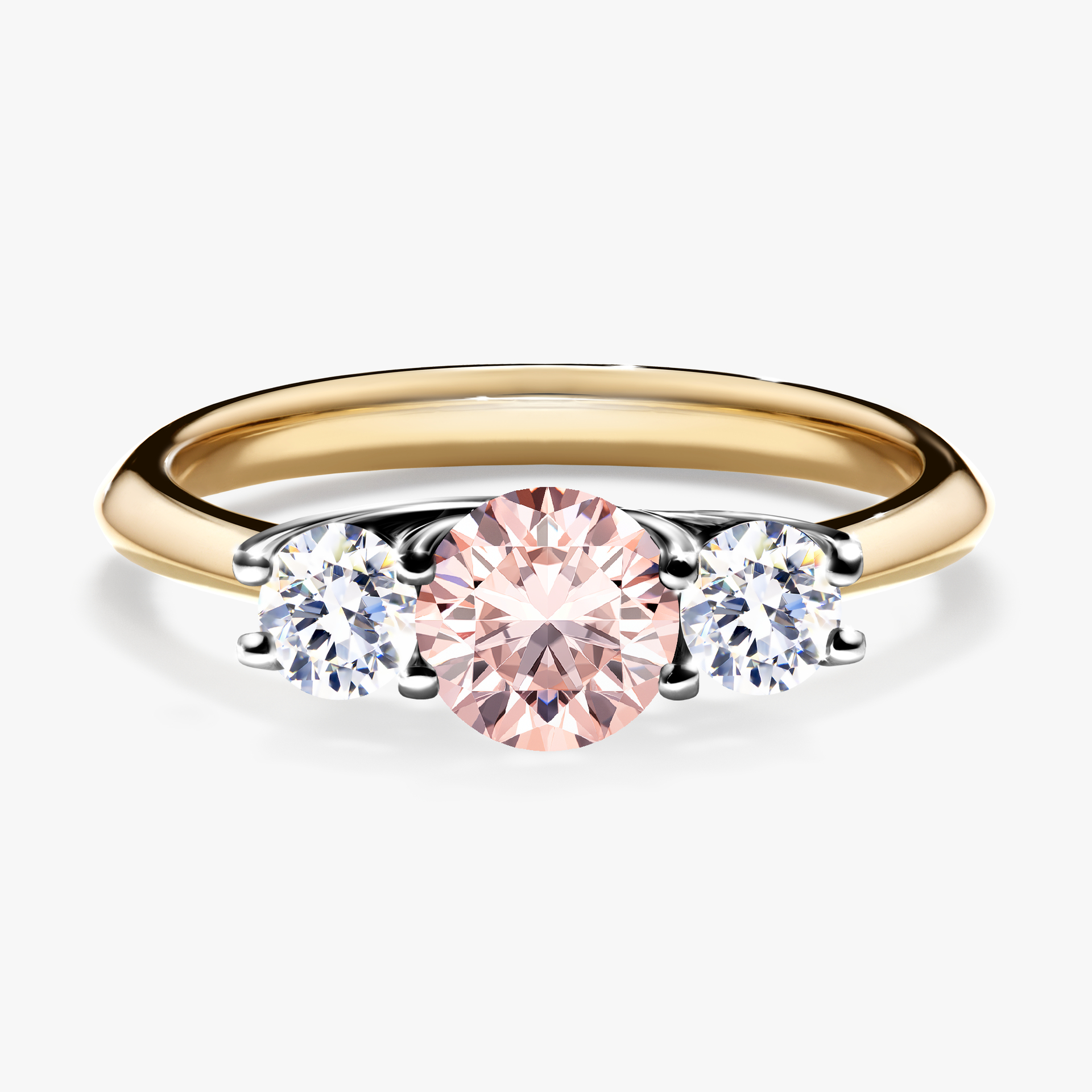 Pierścionek zaręczynowy My Honey z żółtego złota z morganitem 0,84ct
