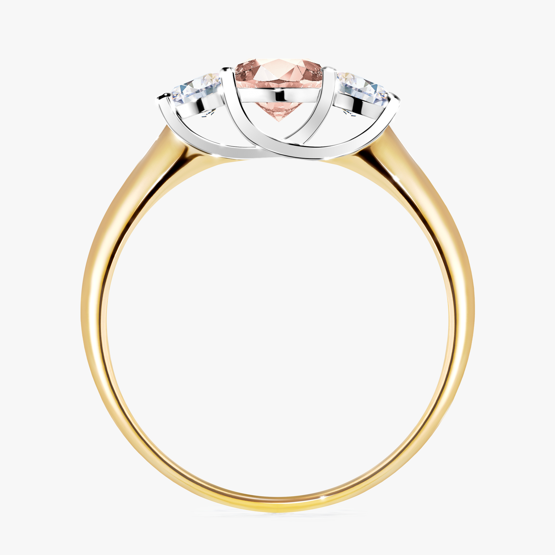 Pierścionek zaręczynowy My Honey z żółtego złota z morganitem 0,84ct