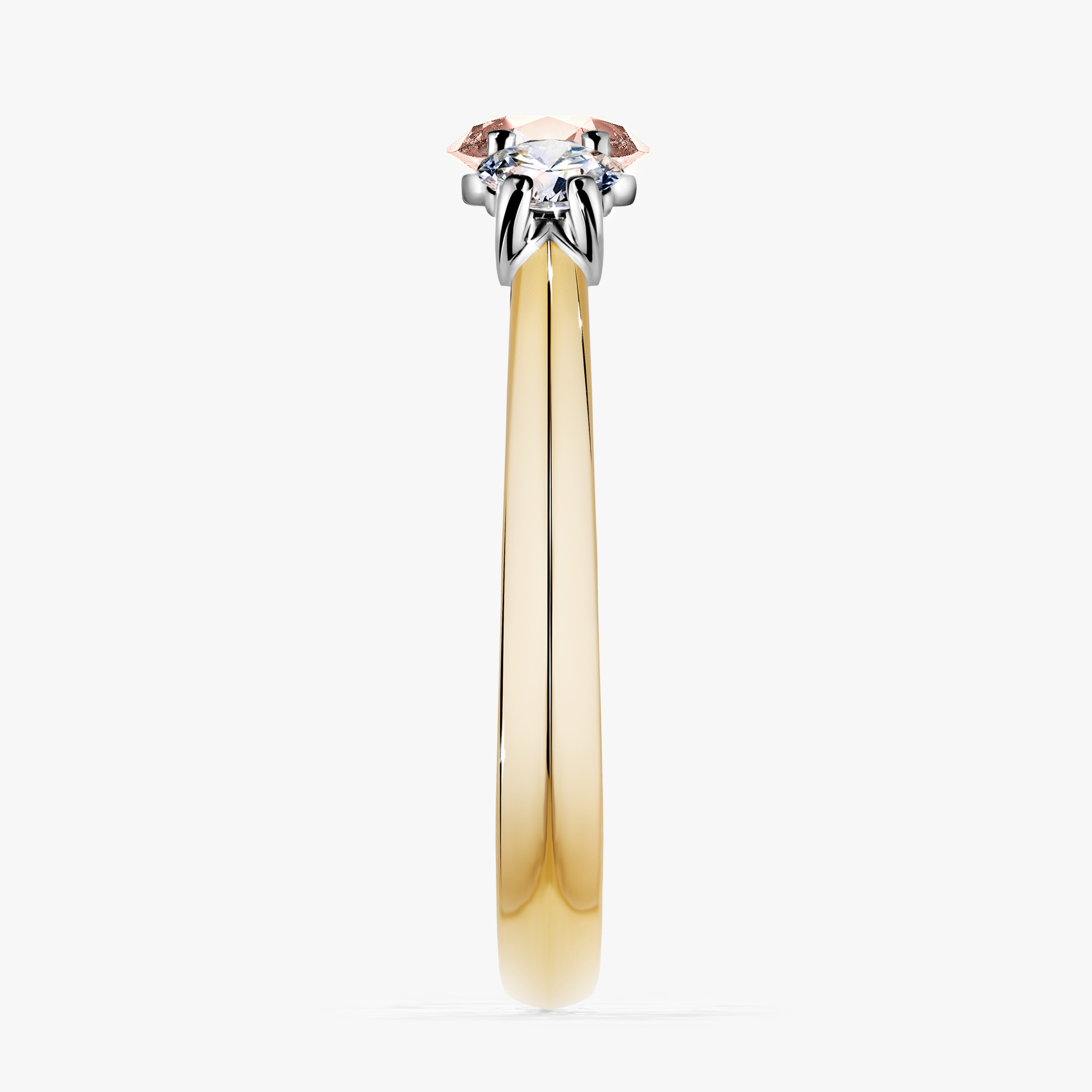 Pierścionek zaręczynowy My Honey z żółtego złota z morganitem 0,84ct