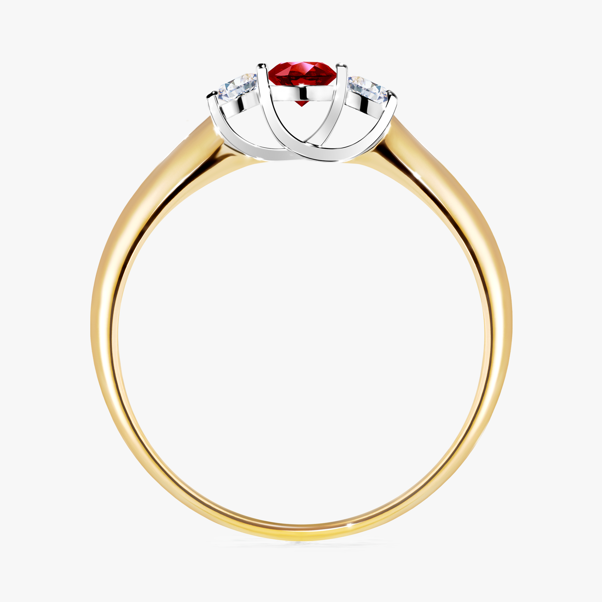 Pierścionek zaręczynowy My Honey z żółtego złota z rubinem 0,16ct