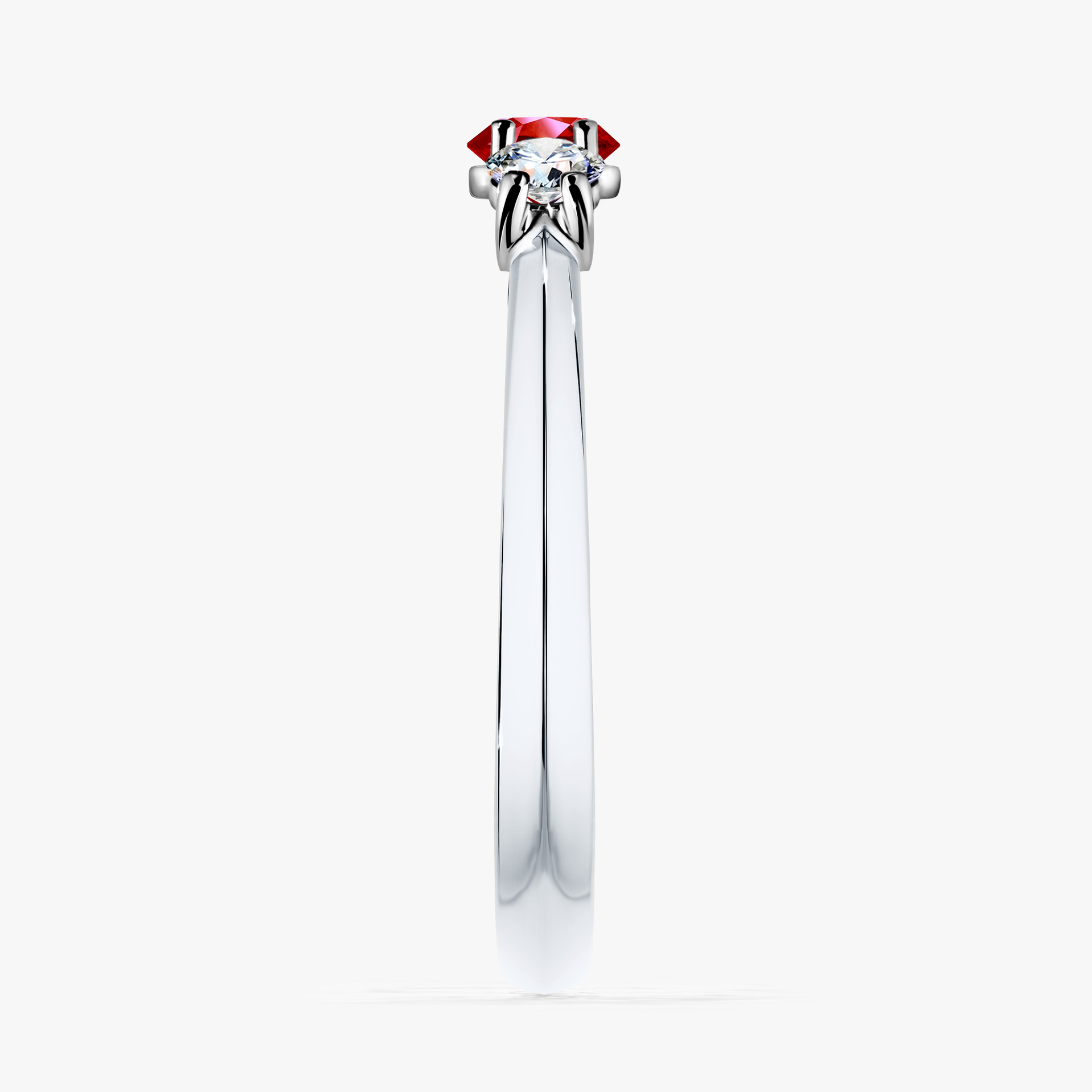 Pierścionek zaręczynowy My Honey z białego złota z rubinem 0,45ct