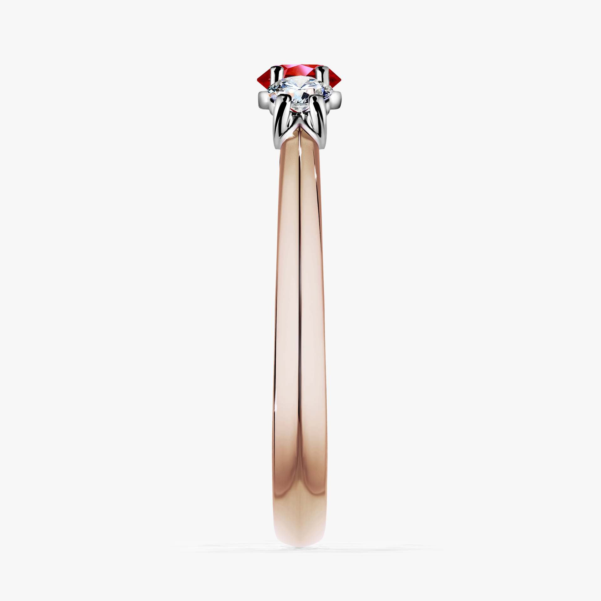 Pierścionek zaręczynowy My Honey z różowego złota z rubinem 0,45ct