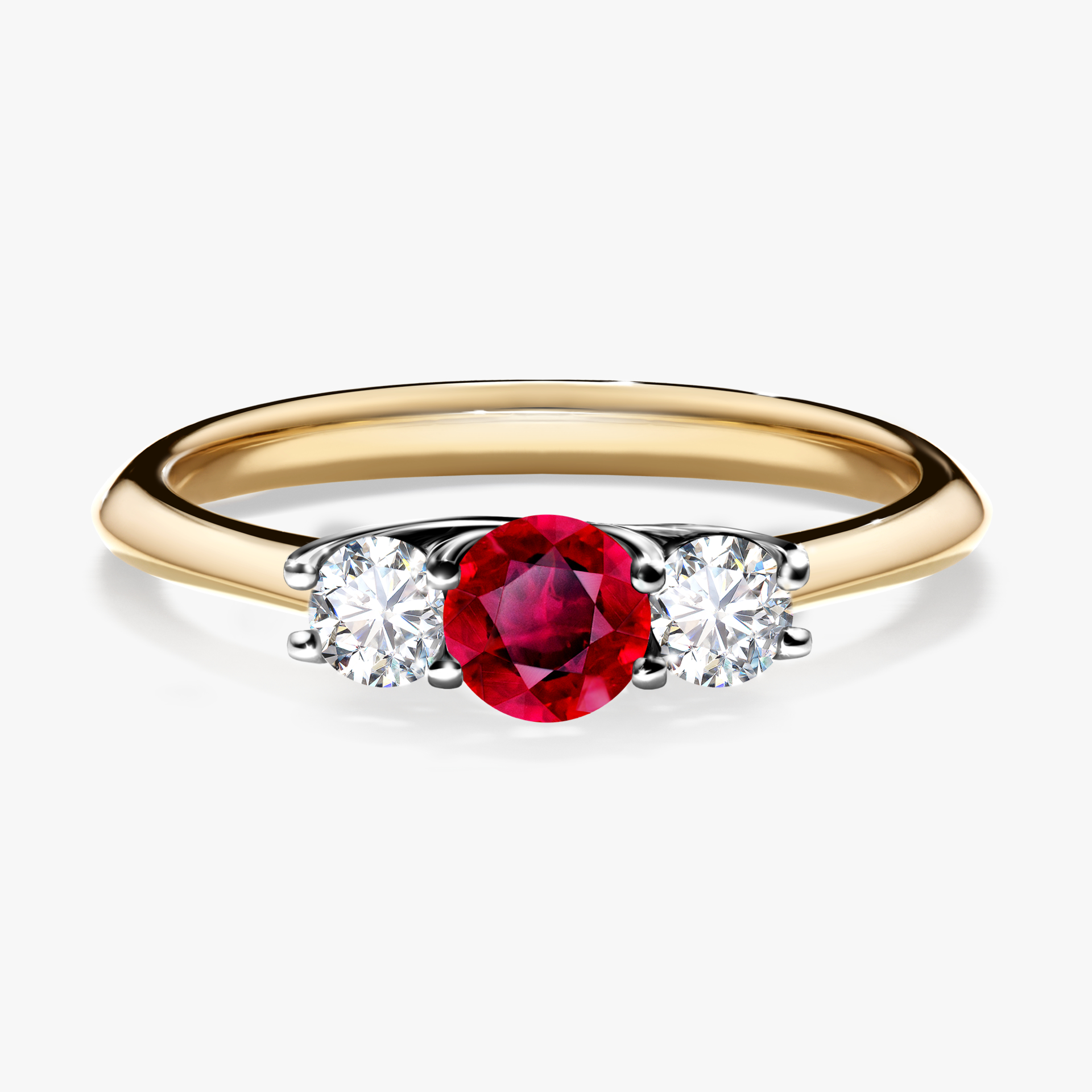 Pierścionek zaręczynowy My Honey z żółtego złota z rubinem 0,45ct