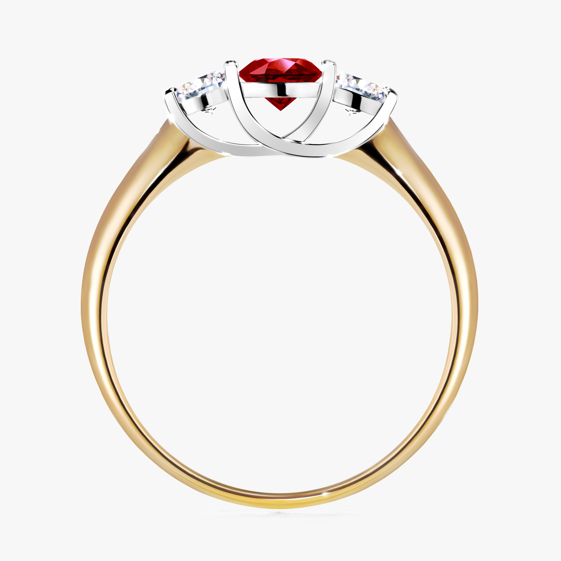Pierścionek zaręczynowy My Honey z żółtego złota z rubinem 0,45ct