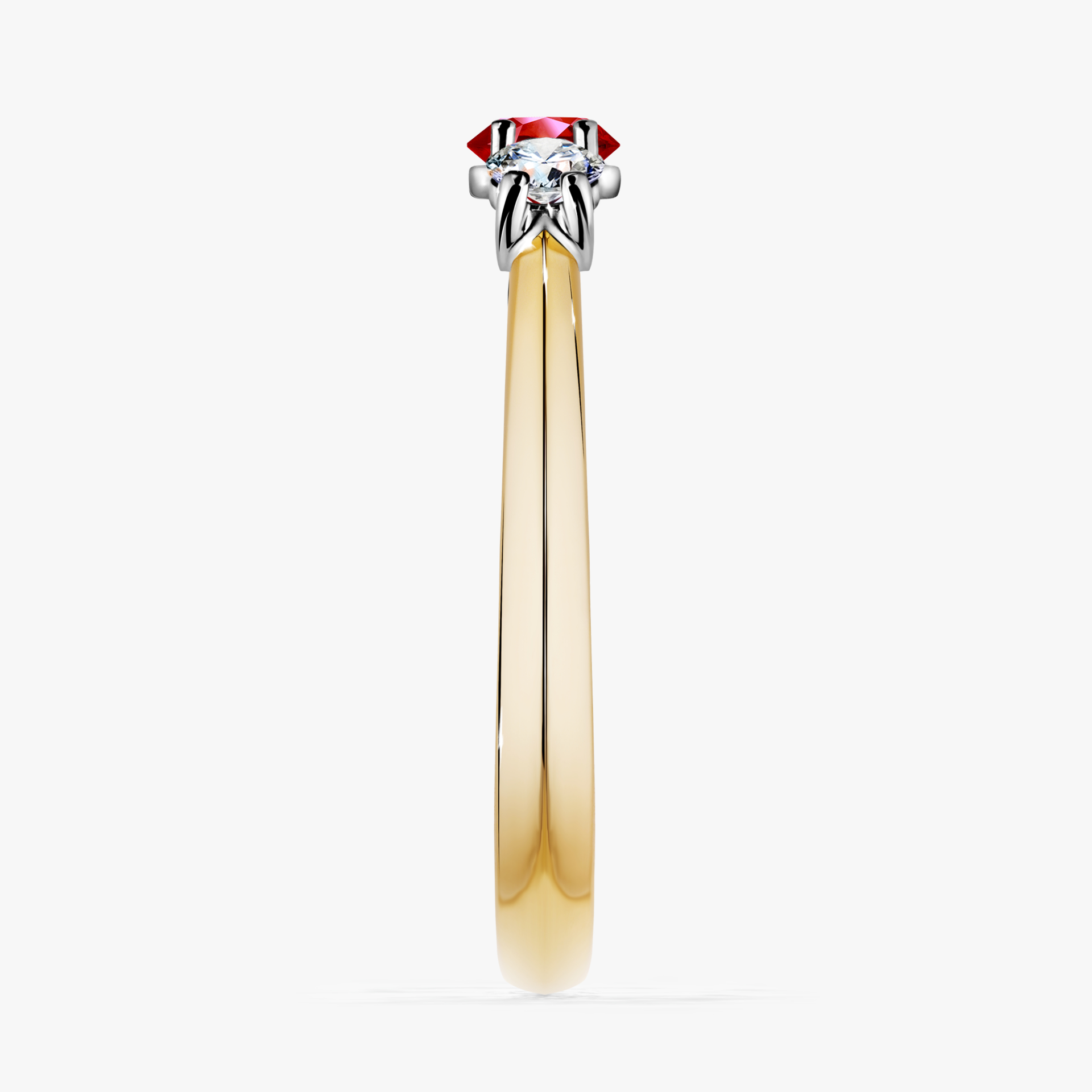 Pierścionek zaręczynowy My Honey z żółtego złota z rubinem 0,45ct