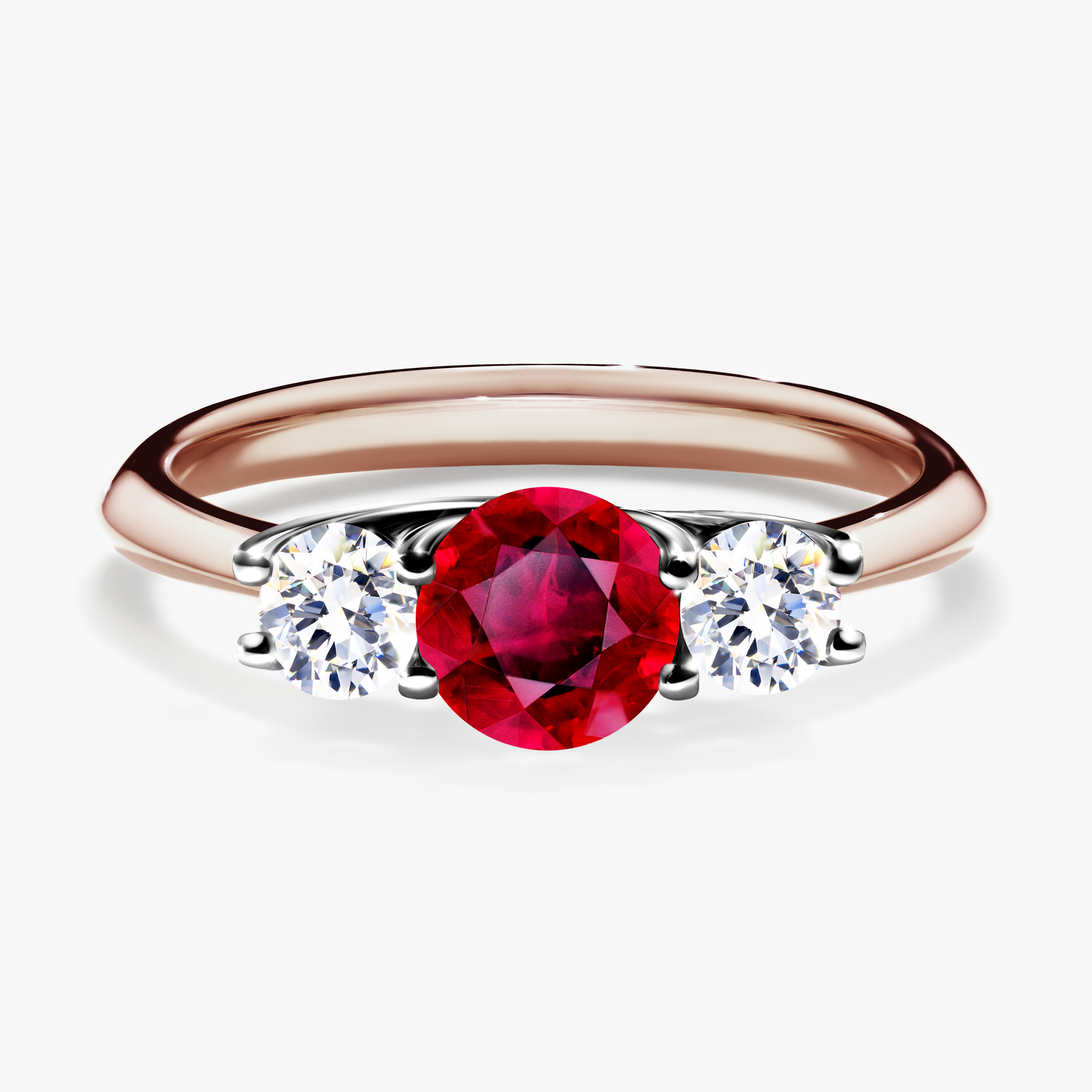 Pierścionek zaręczynowy My Honey z różowego złota z rubinem 0,84ct