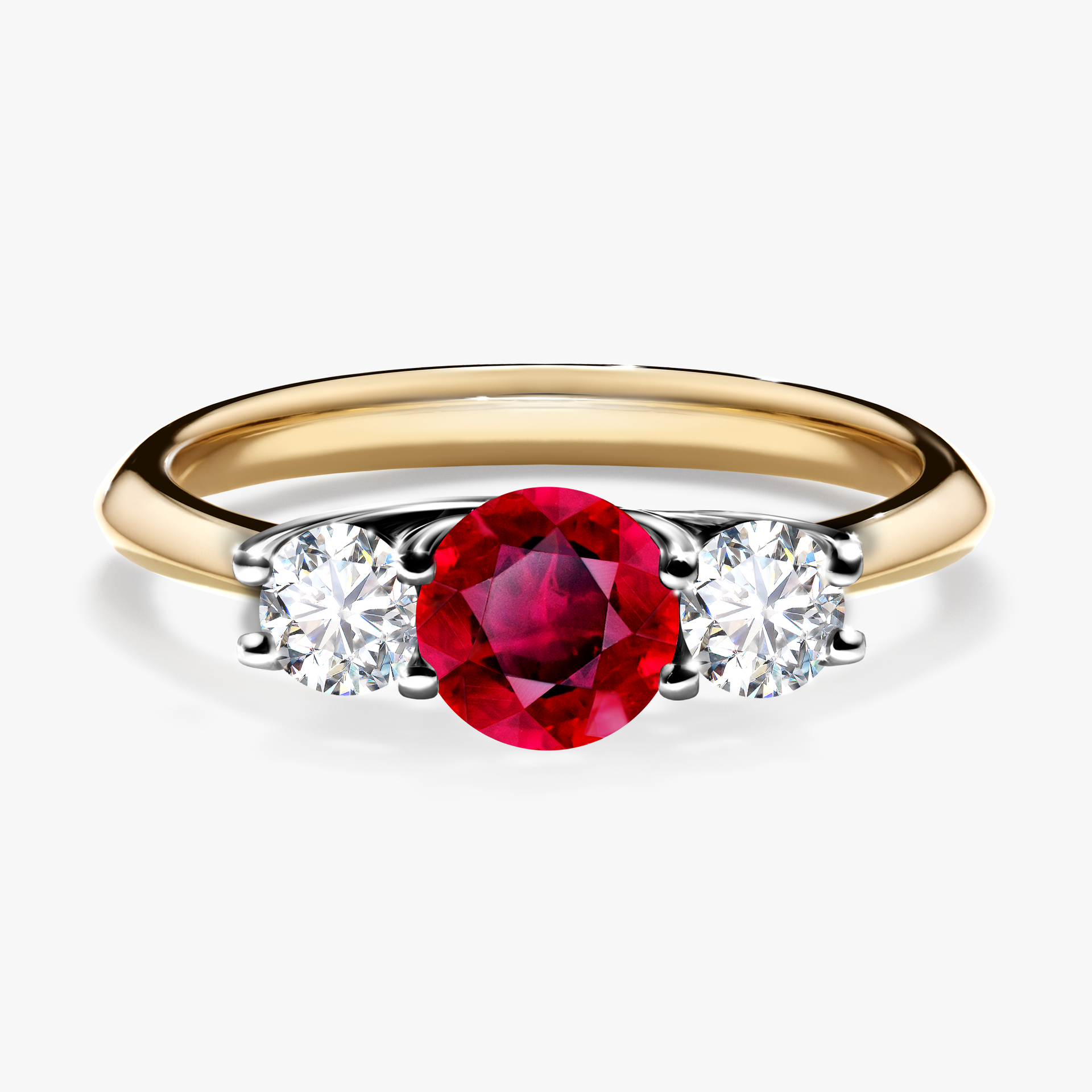 Pierścionek zaręczynowy My Honey z żółtego złota z rubinem 0,84ct