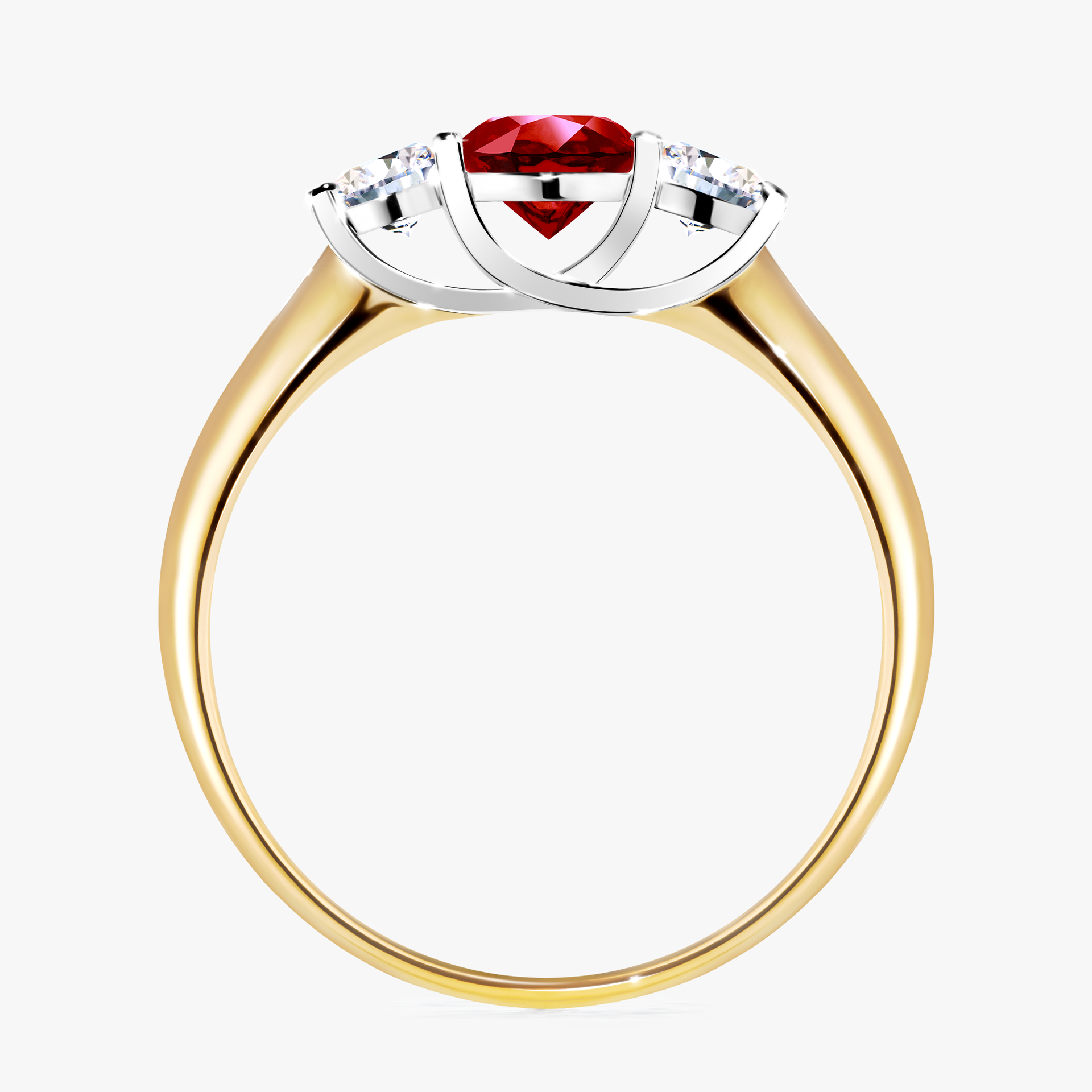 Pierścionek zaręczynowy My Honey z żółtego złota z rubinem 0,84ct