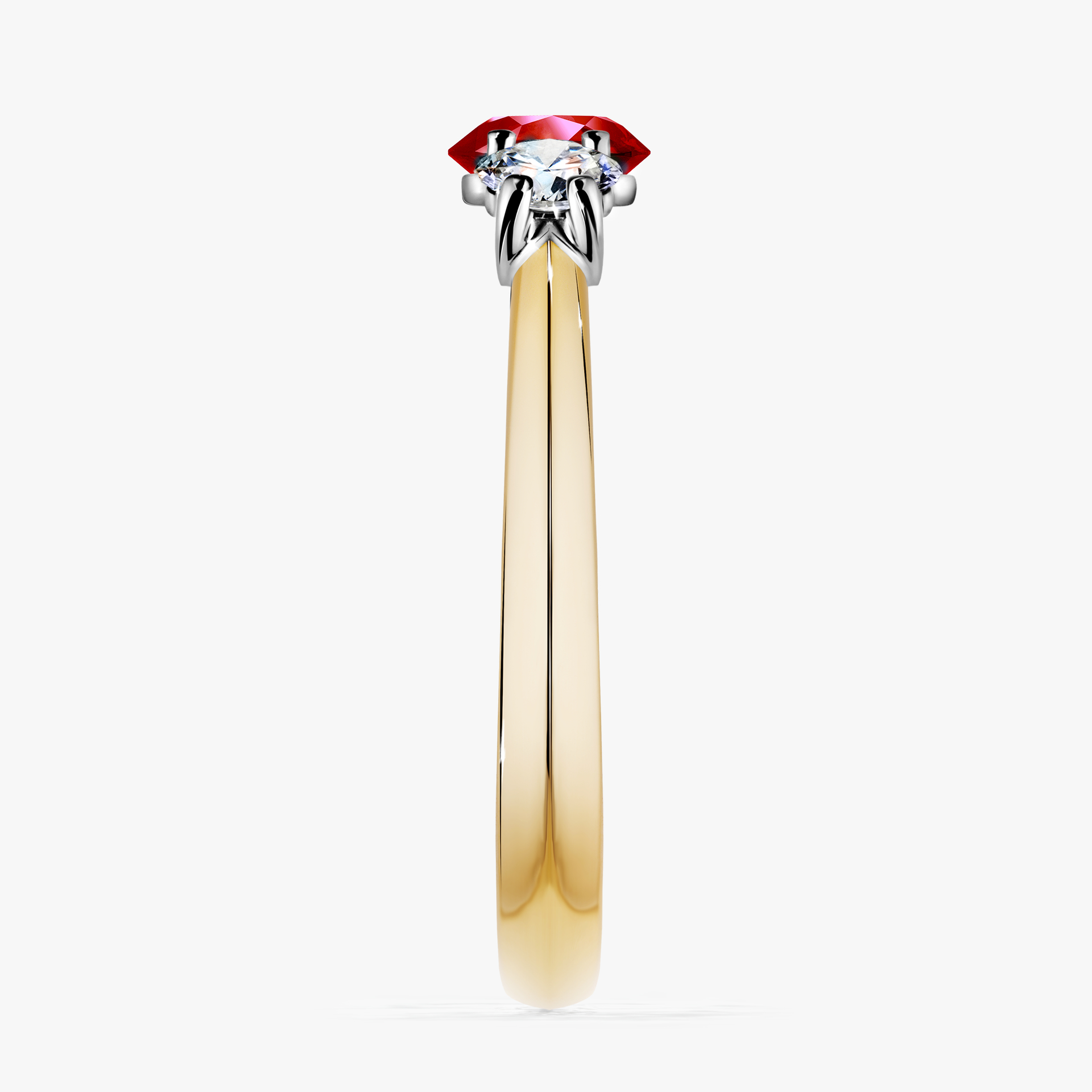 Pierścionek zaręczynowy My Honey z żółtego złota z rubinem 0,84ct