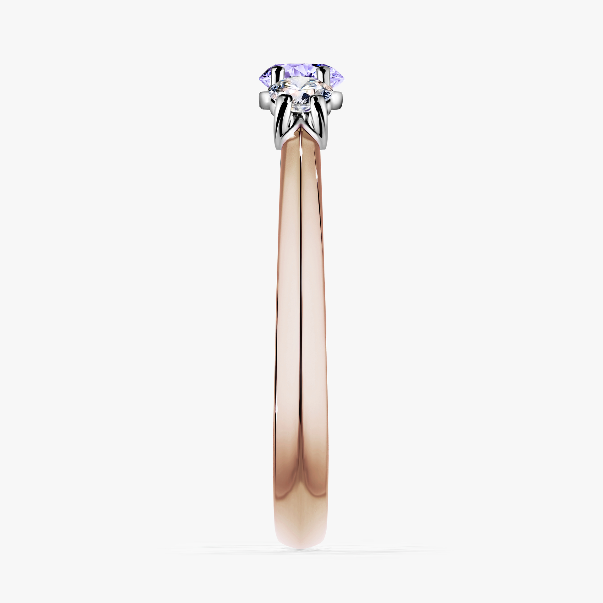 Pierścionek zaręczynowy My Honey z różowego złota z tanzanitem 0,45ct