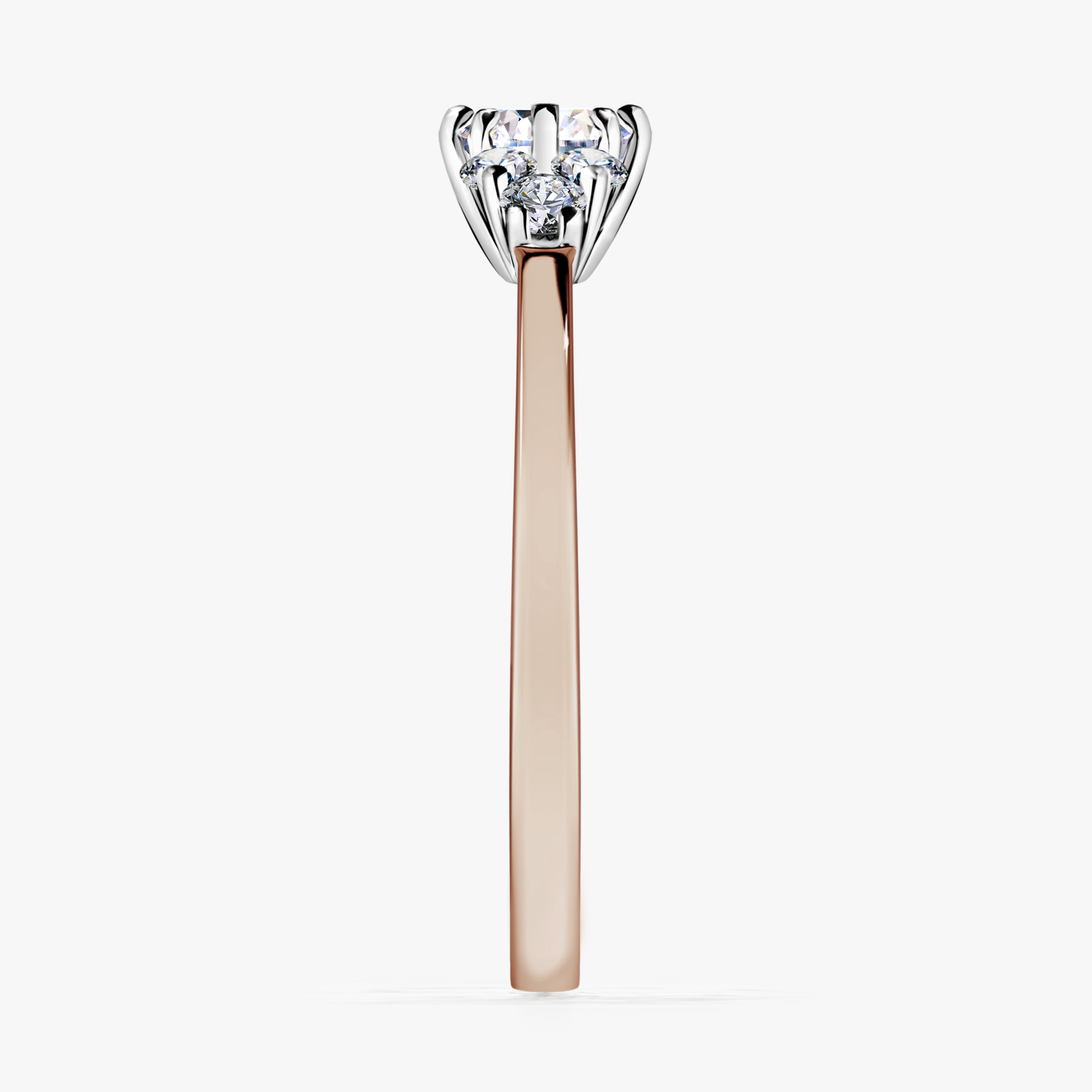 Pierścionek zaręczynowy My Lilly z różowego złota z diamentem naturalnym 0,43ct