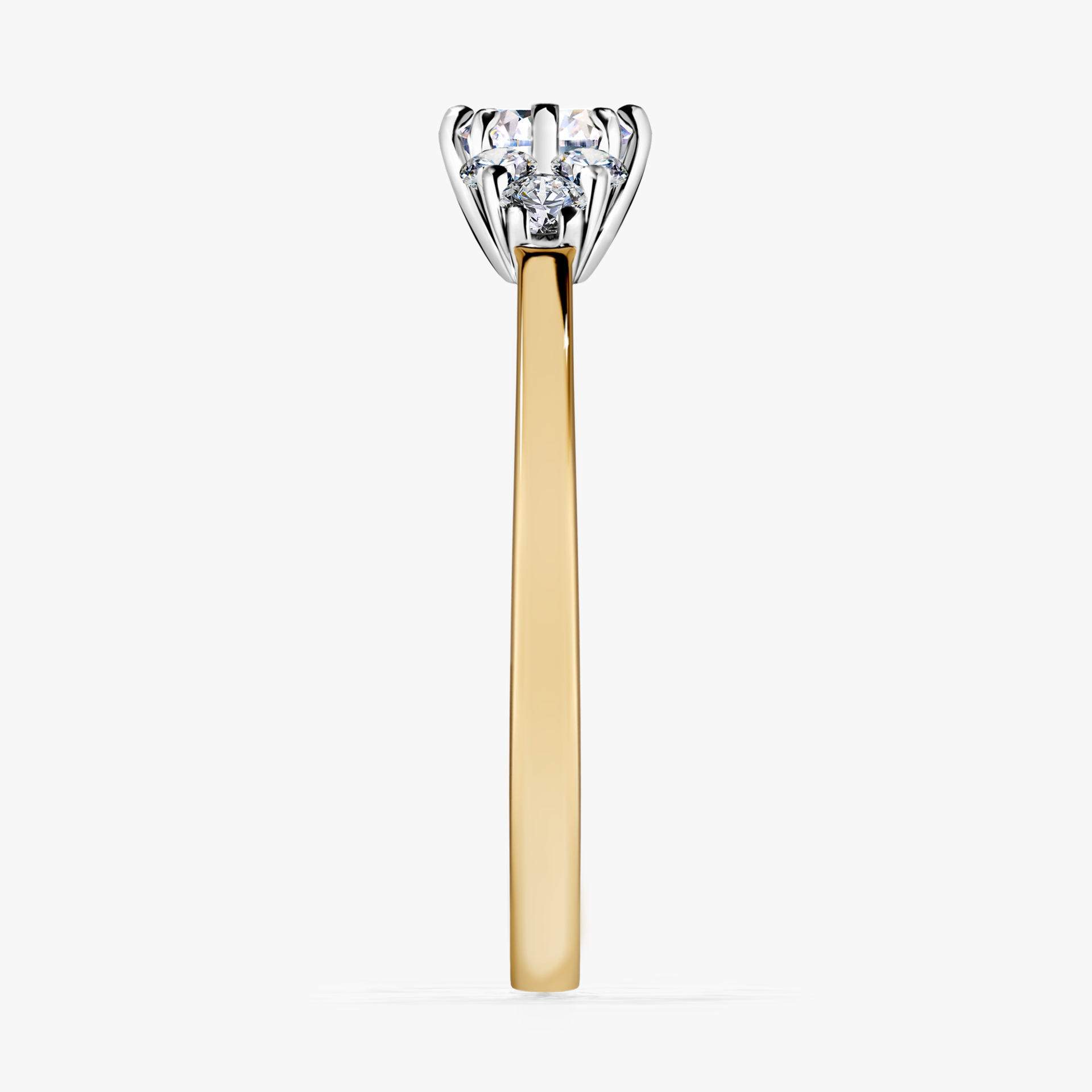 Pierścionek zaręczynowy My Lilly z żółtego złota z diamentem naturalnym 0,43ct