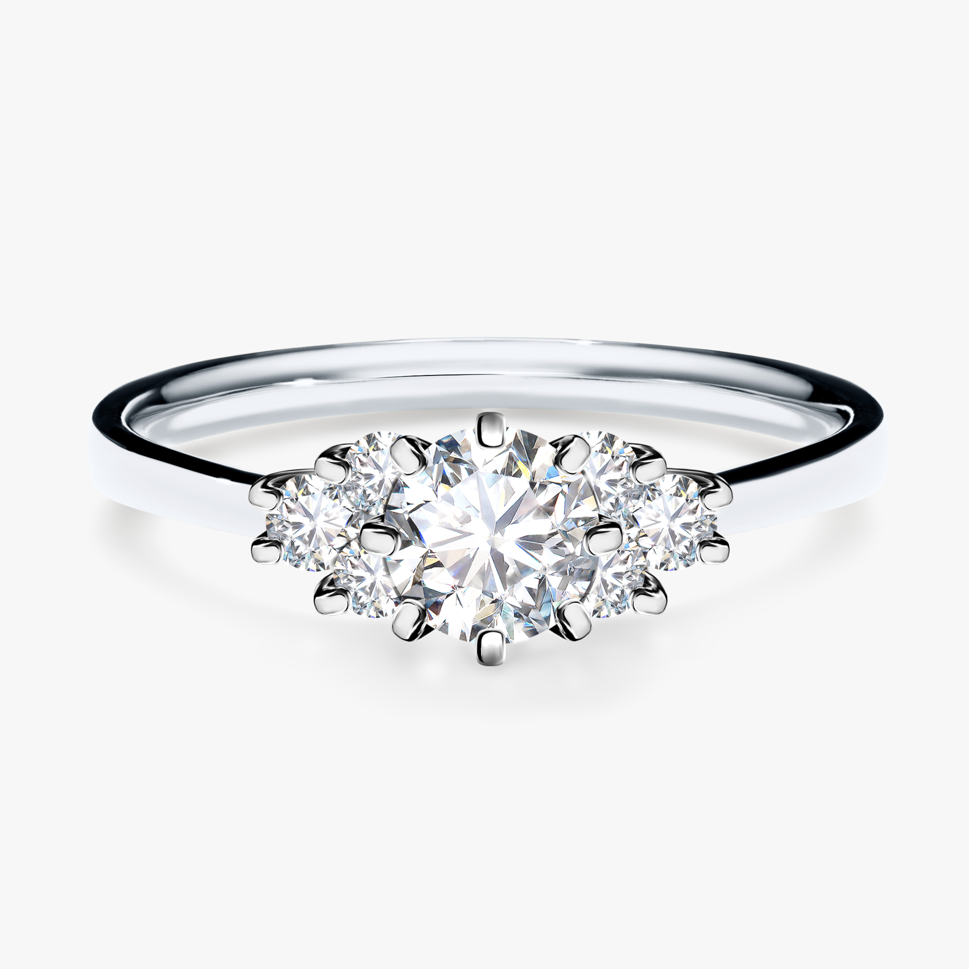 Pierścionek zaręczynowy My Lilly z białego złota z diamentem naturalnym 0,68ct