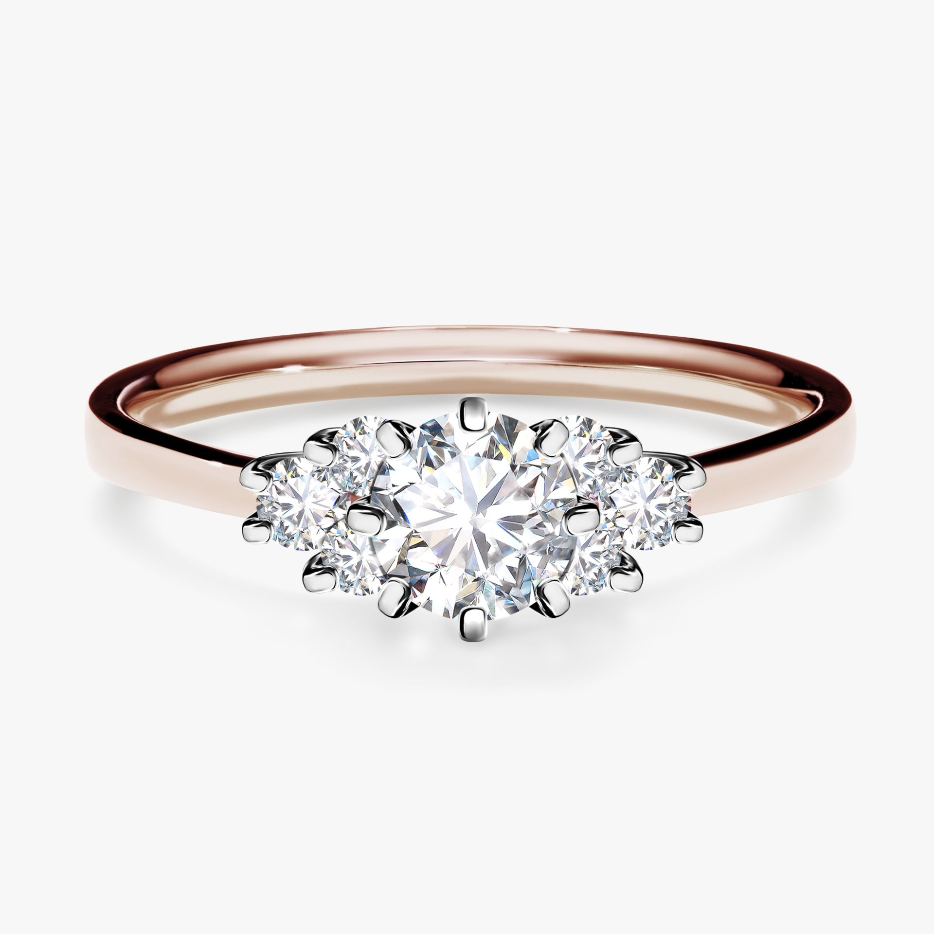Pierścionek zaręczynowy My Lilly z różowego złota z diamentem naturalnym 0,68ct