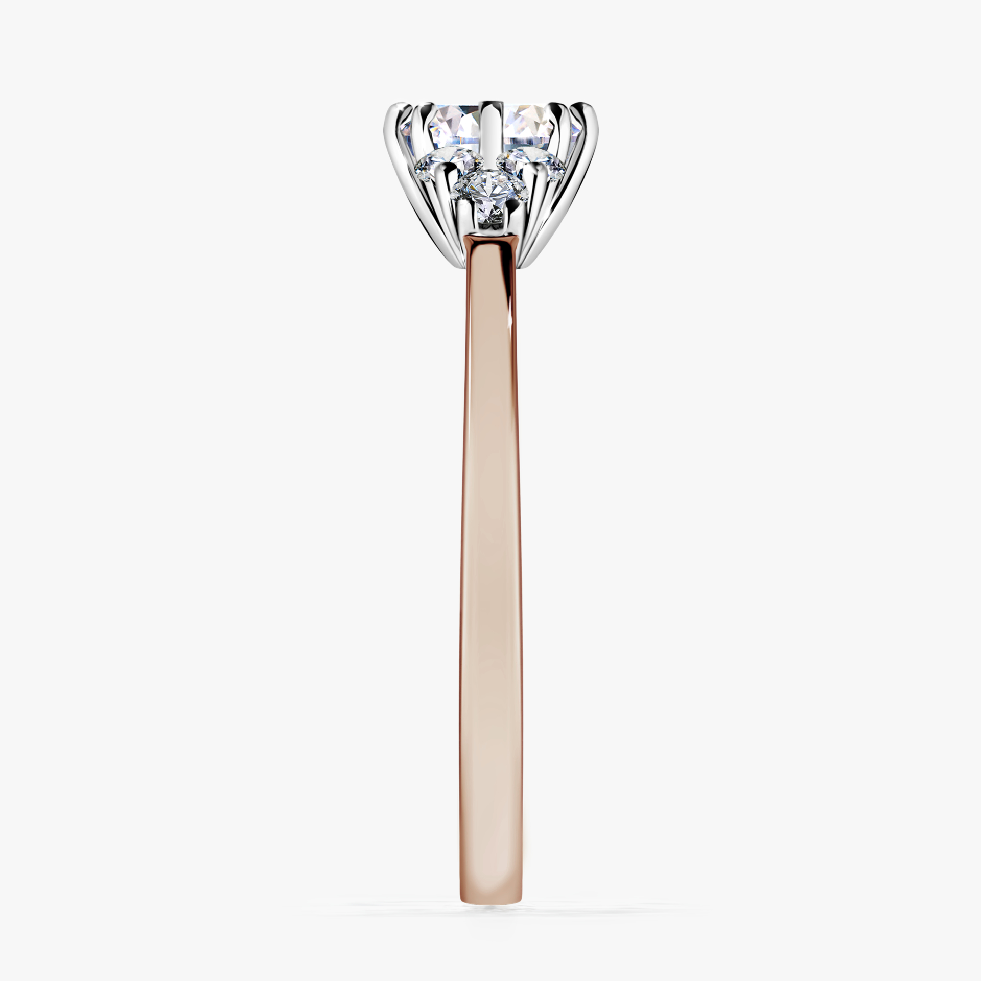Pierścionek zaręczynowy My Lilly z różowego złota z diamentem naturalnym 0,68ct