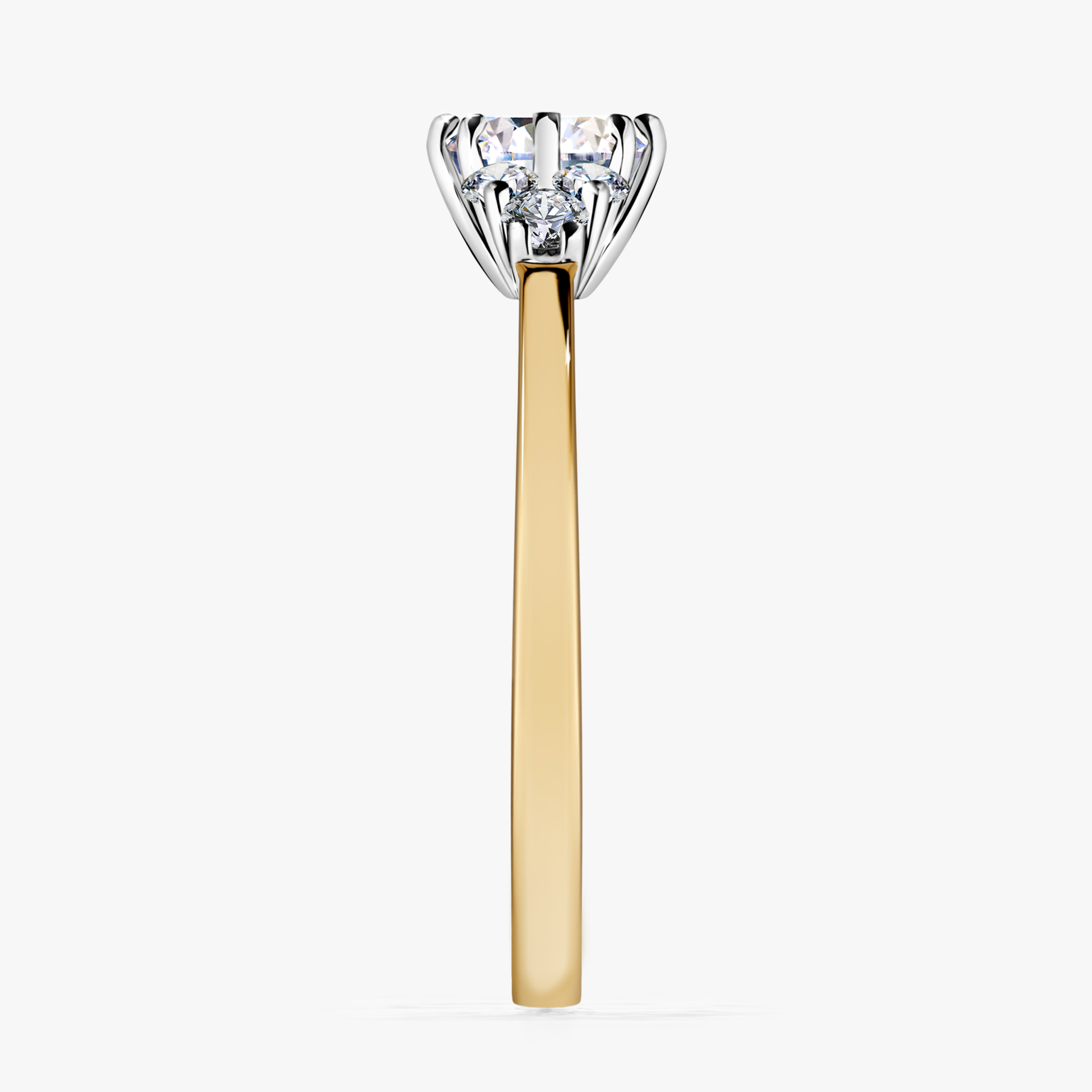 Pierścionek zaręczynowy My Lilly z żółtego złota z diamentem naturalnym 0,68ct