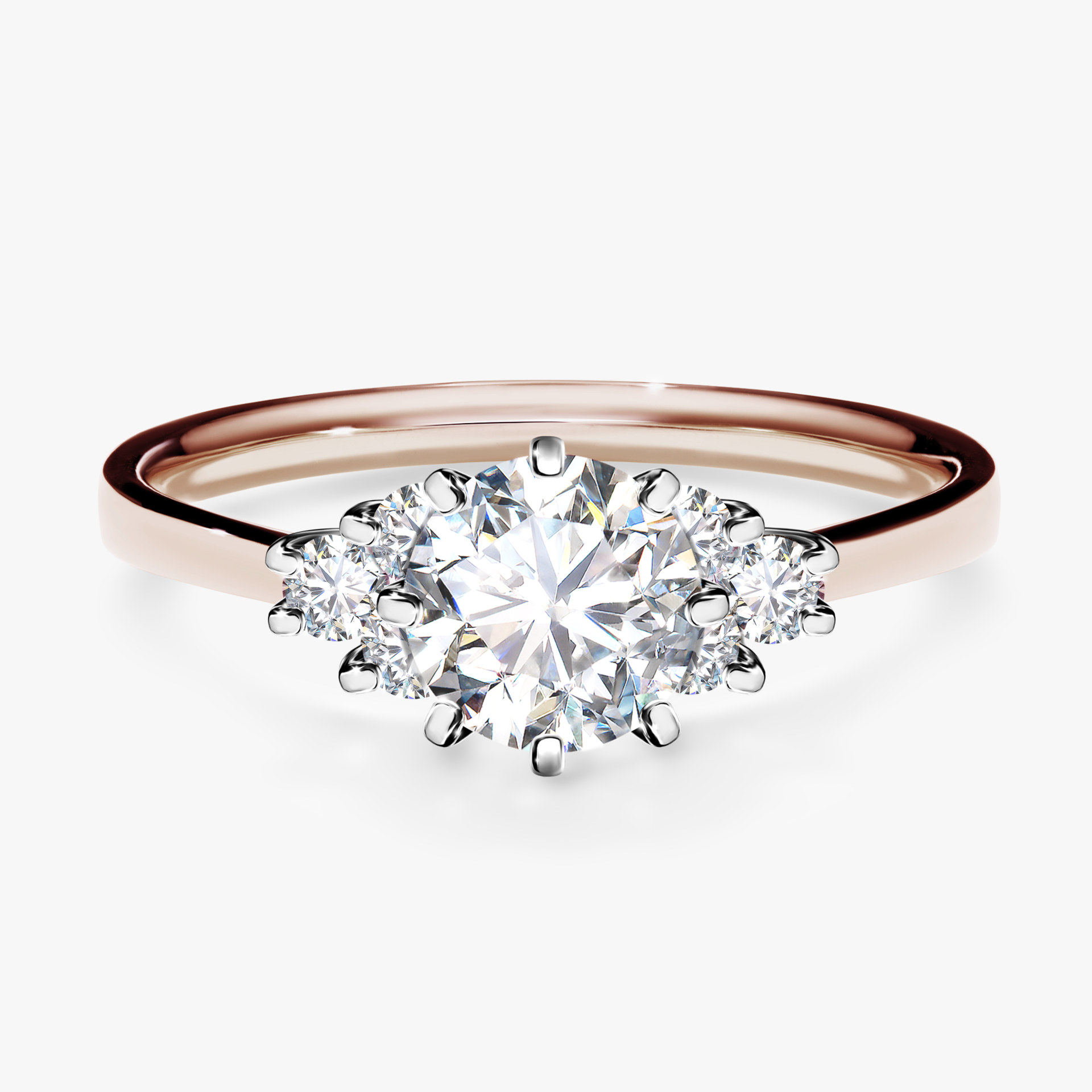 Pierścionek zaręczynowy My Lilly z różowego złota z diamentem naturalnym 0,98ct