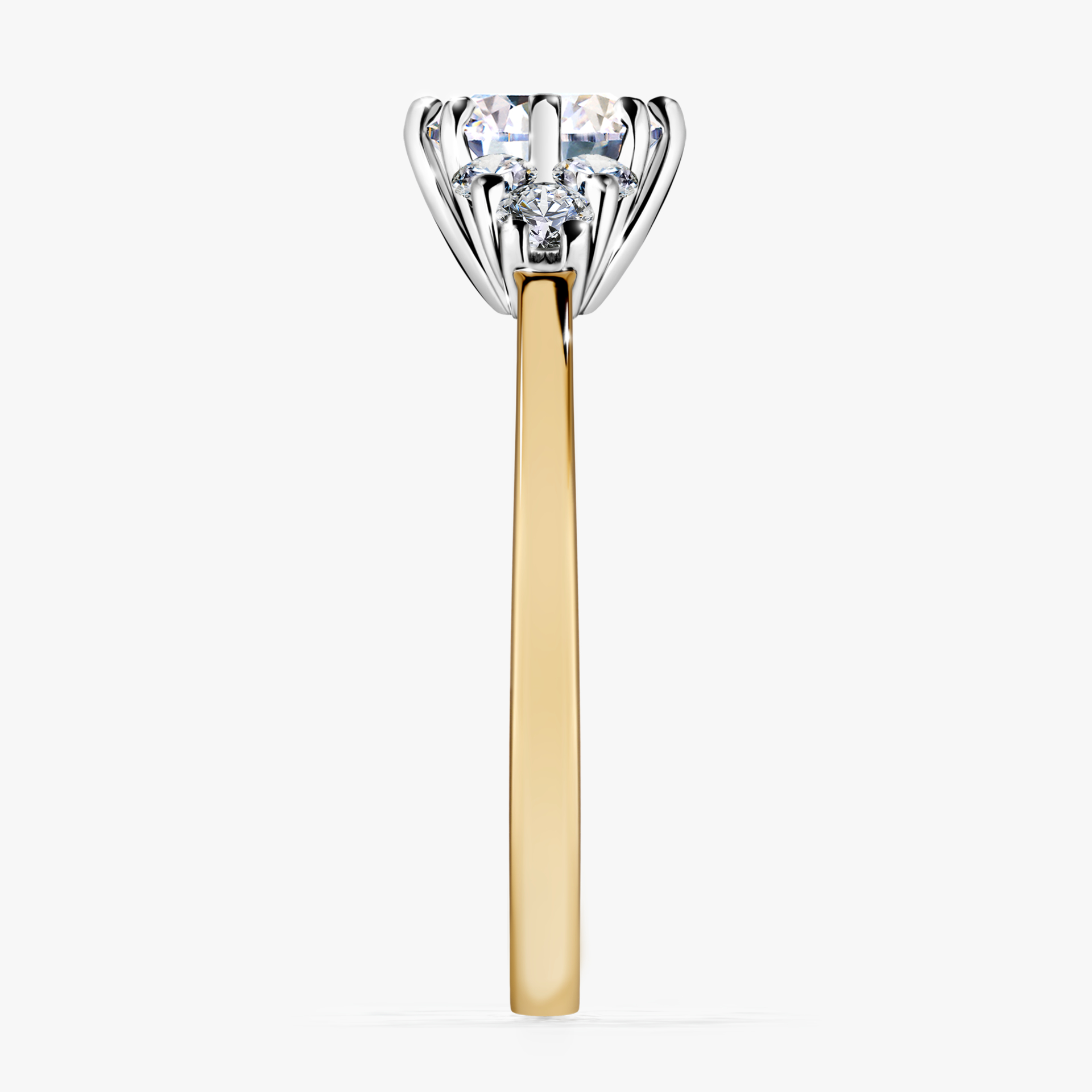 Pierścionek zaręczynowy My Lilly z żółtego złota z diamentem naturalnym 0,98ct
