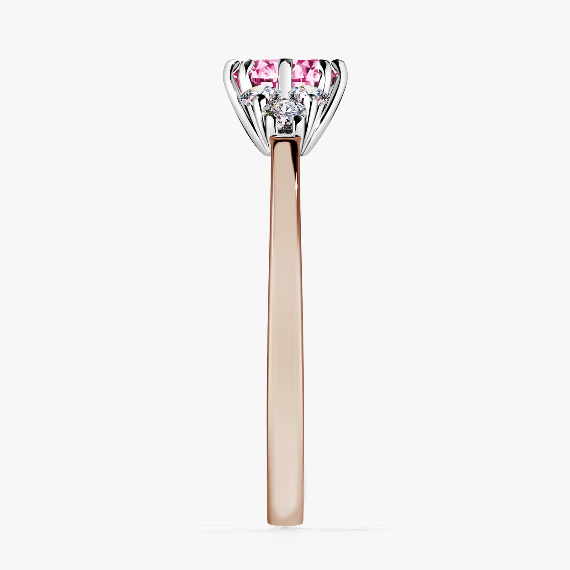Pierścionek zaręczynowy My Lilly z różowego złota z różowym diamentem 0,68ct