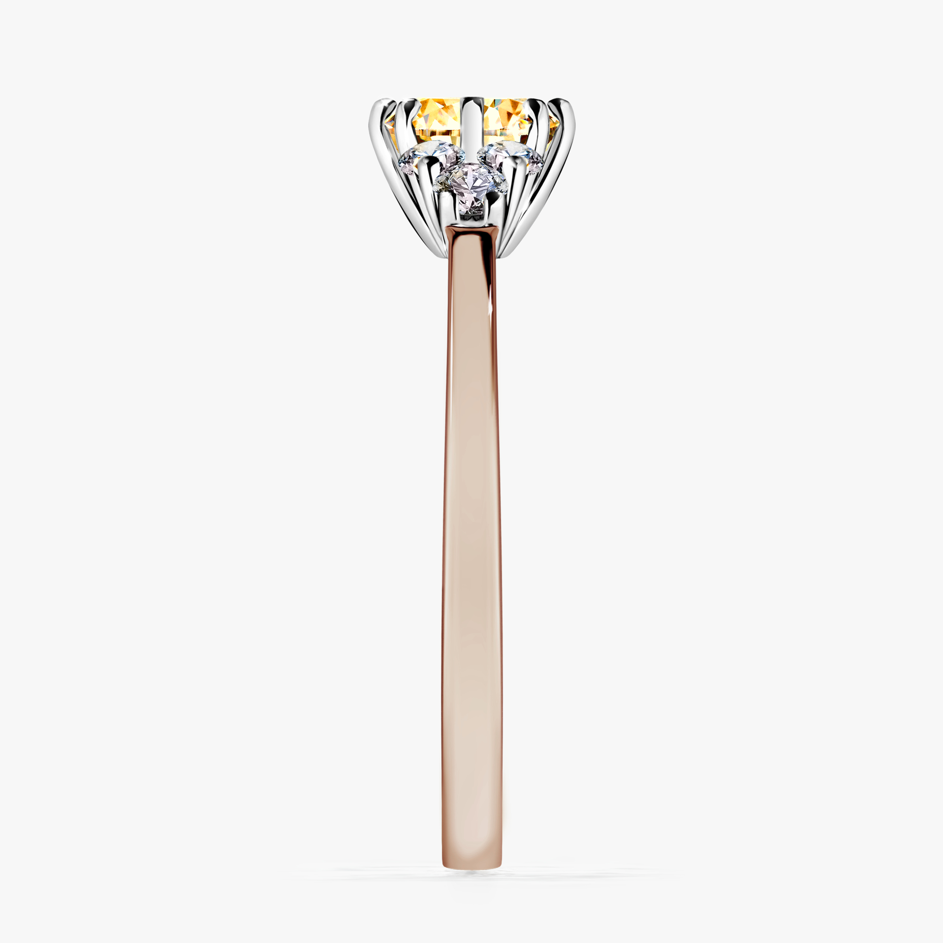 Pierścionek zaręczynowy My Lilly z różowego złota z żółtym diamentem 0,68ct