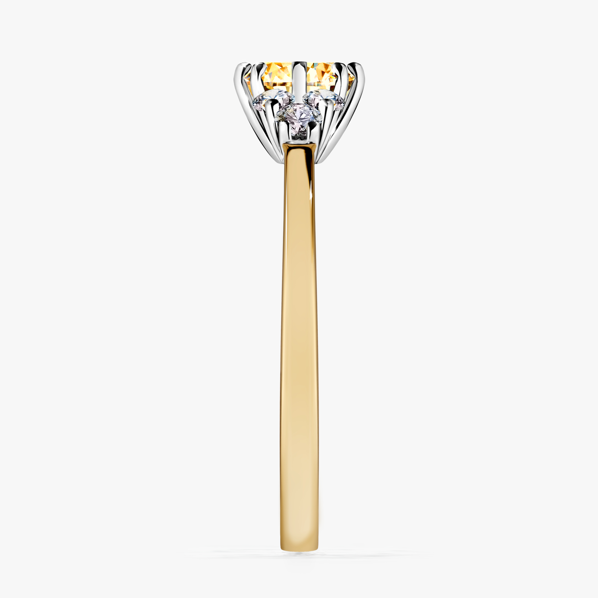 Pierścionek zaręczynowy My Lilly z żółtego złota z żółtym diamentem 0,68ct