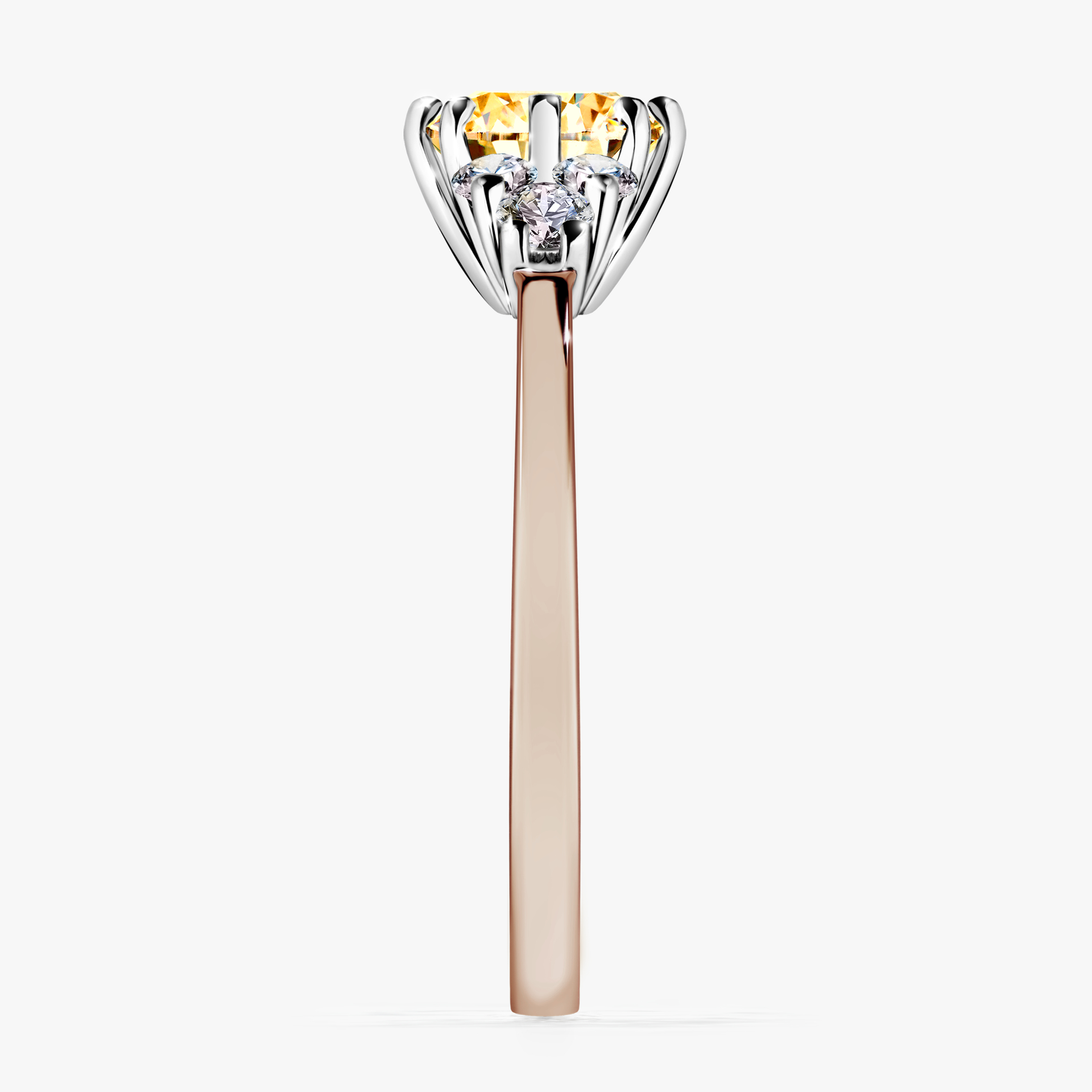 Pierścionek zaręczynowy My Lilly z różowego złota z żółtym diamentem 0,98ct