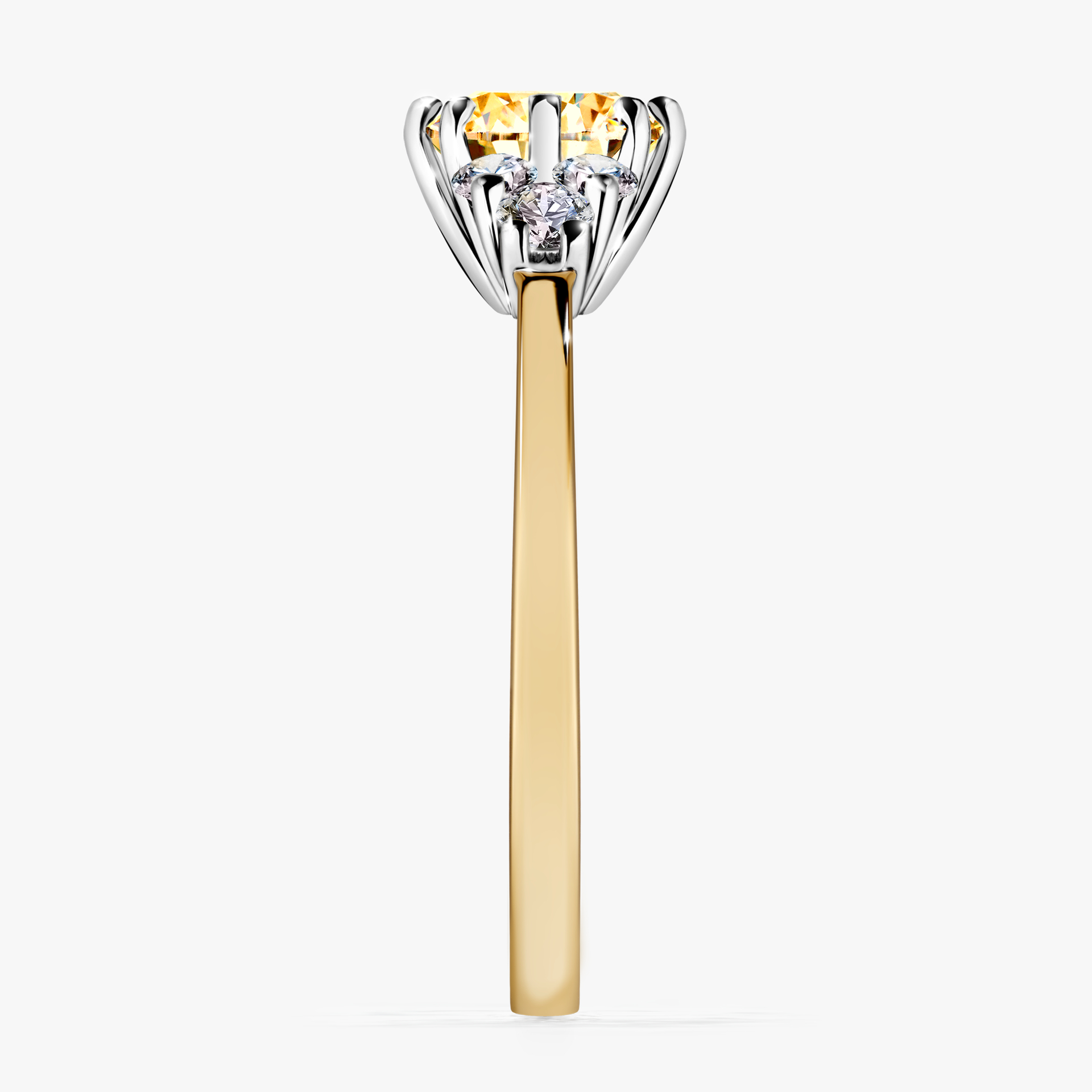 Pierścionek zaręczynowy My Lilly z żółtego złota z żółtym diamentem 0,98ct
