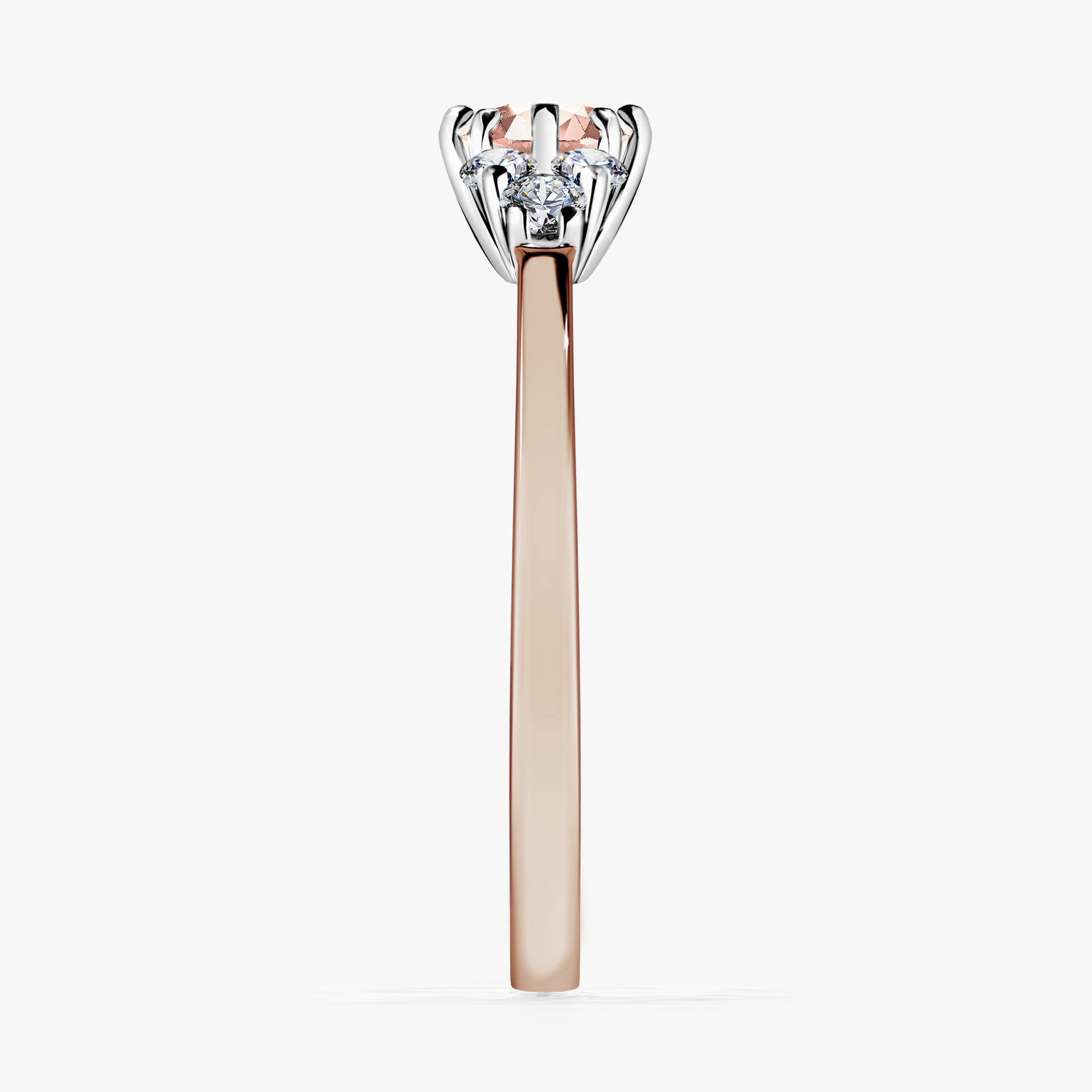 Pierścionek zaręczynowy My Lilly z różowego złota z morganitem 0,43ct