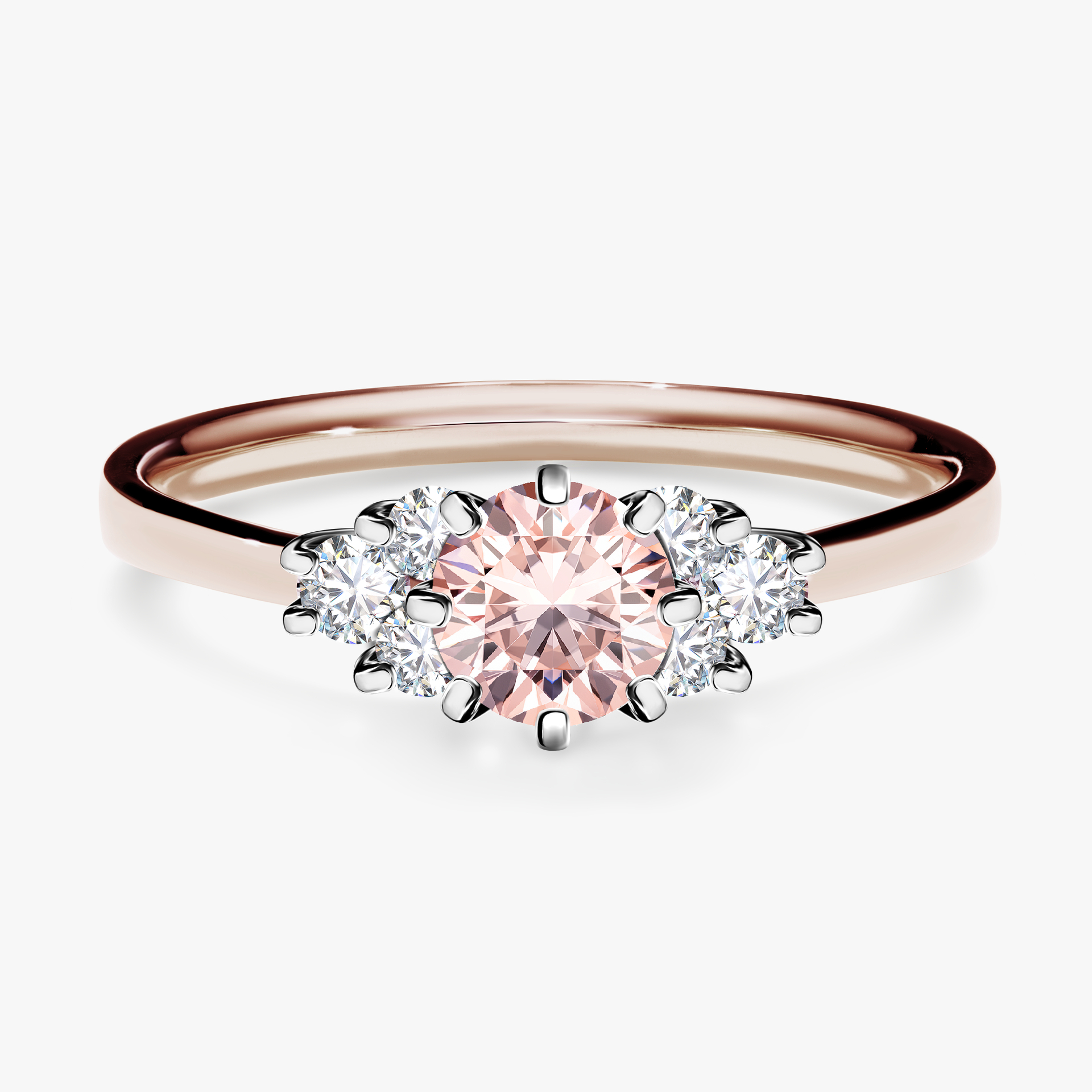 Pierścionek zaręczynowy My Lilly z różowego złota z morganitem 0,68ct