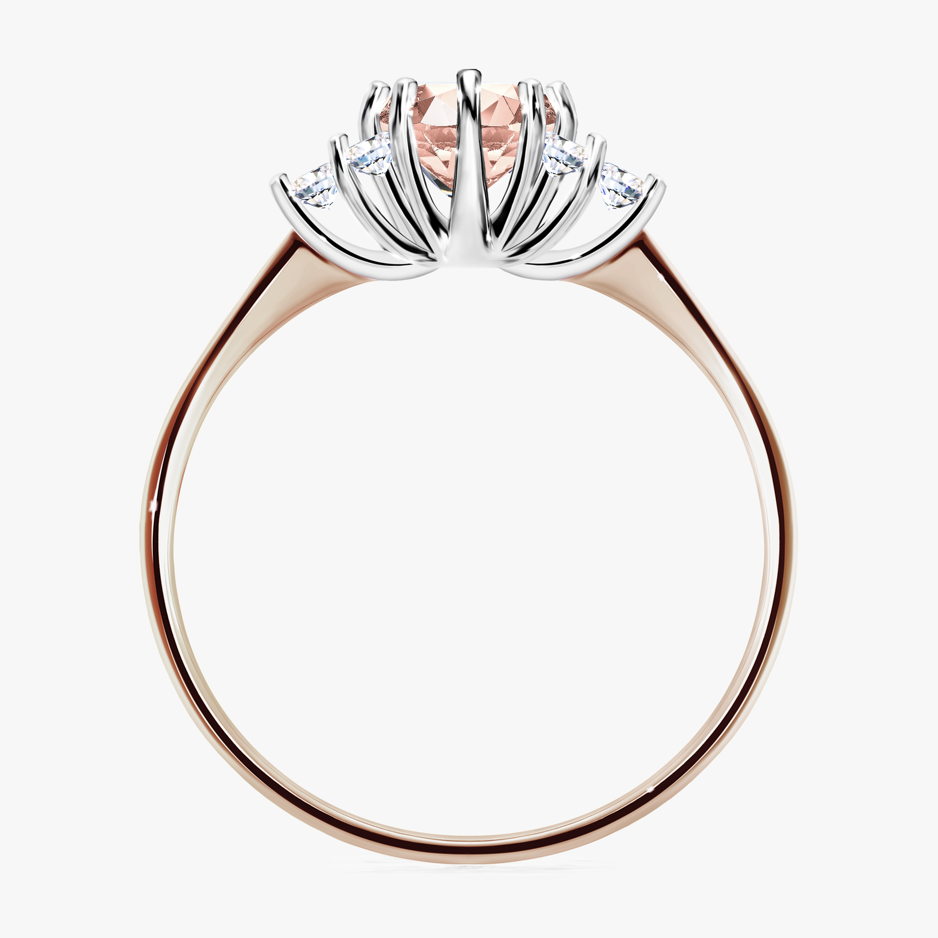Pierścionek zaręczynowy My Lilly z różowego złota z morganitem 0,68ct