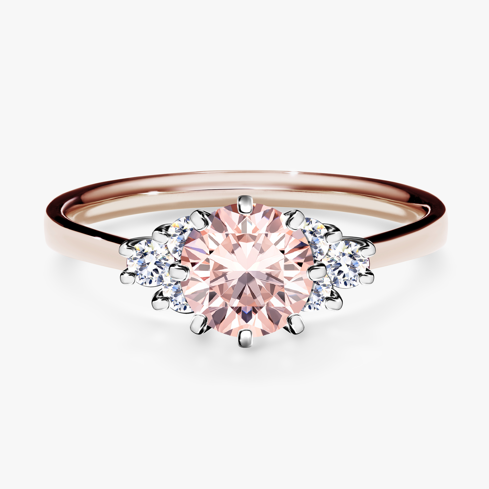 Pierścionek zaręczynowy My Lilly z różowego złota z morganitem 0,98ct