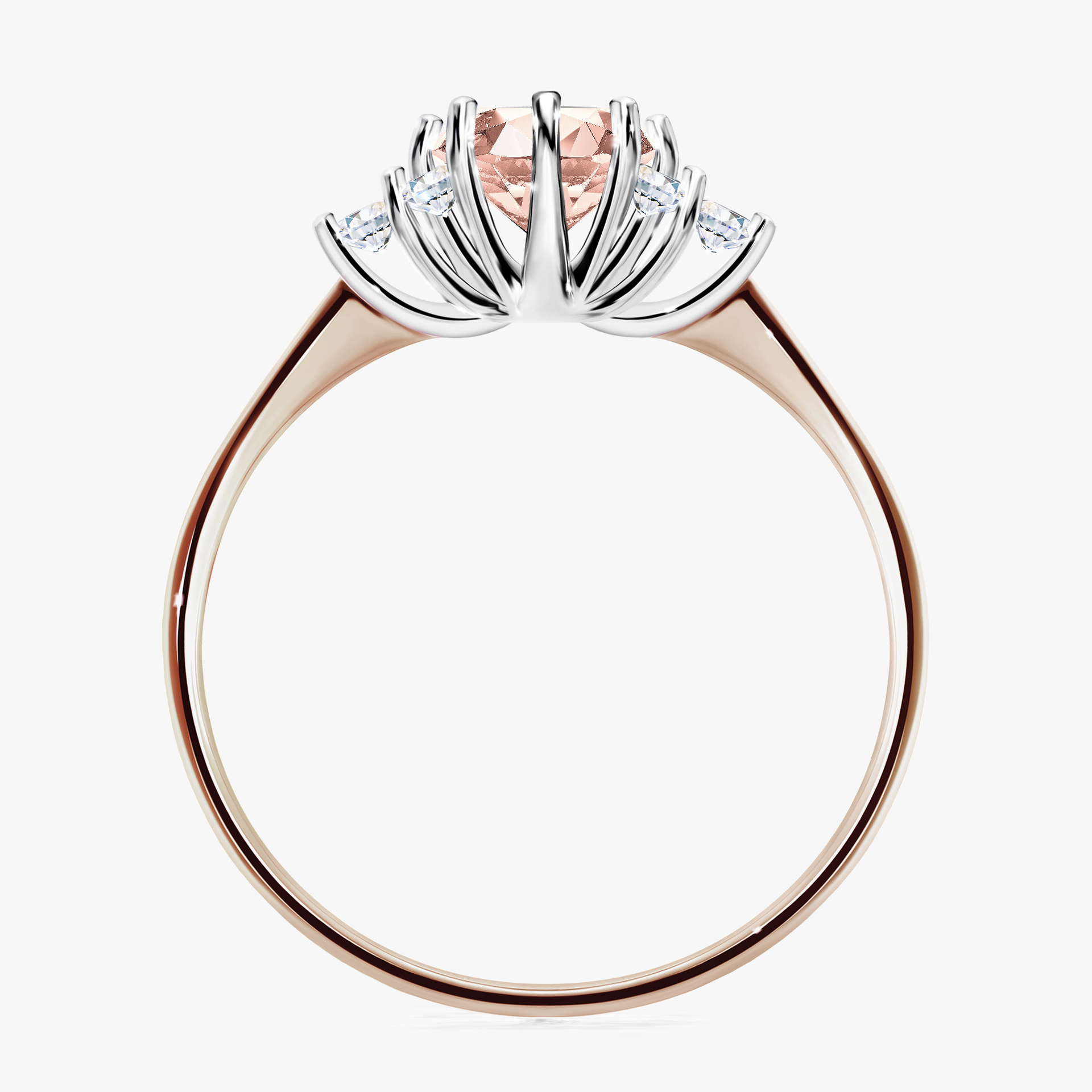 Pierścionek zaręczynowy My Lilly z różowego złota z morganitem 0,98ct