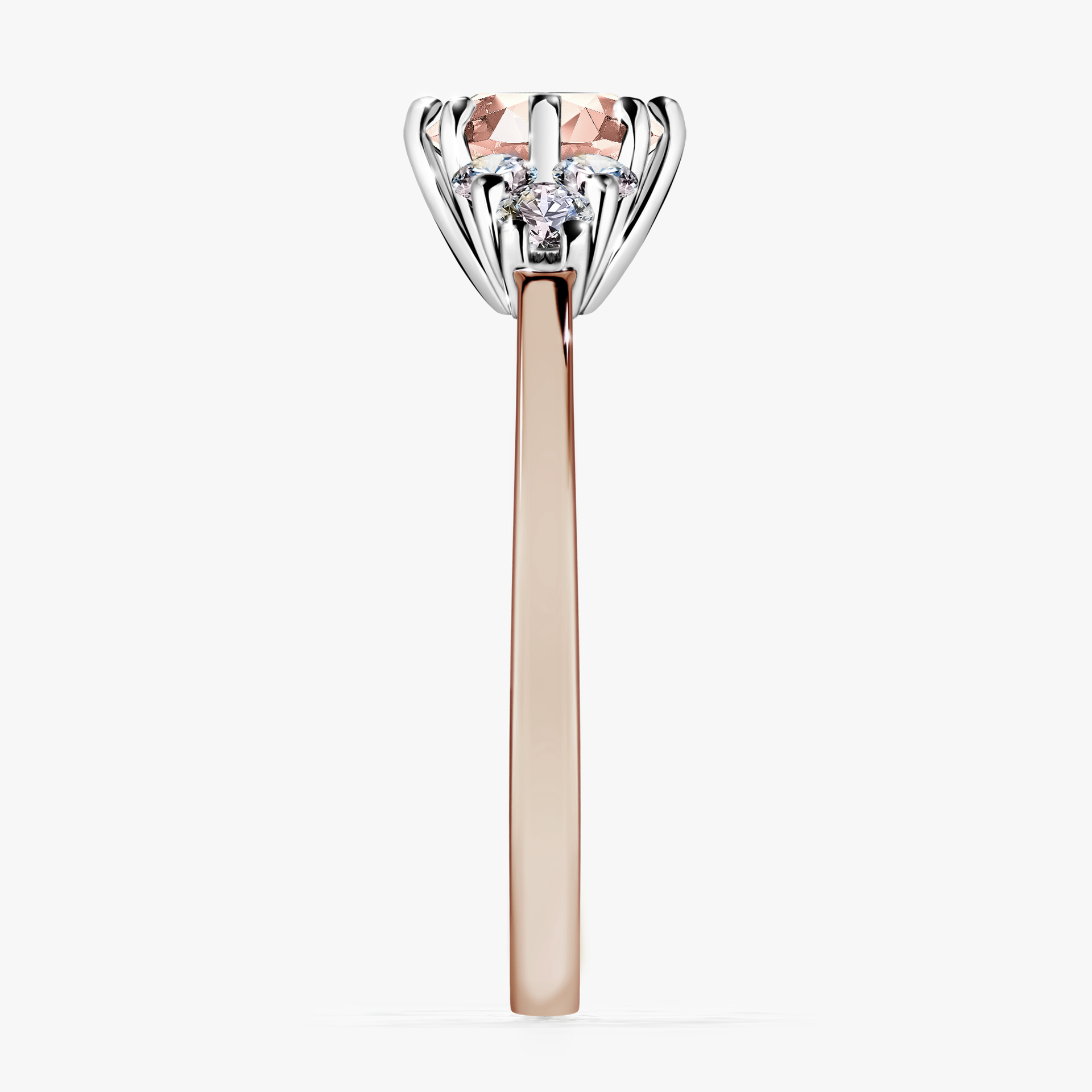 Pierścionek zaręczynowy My Lilly z różowego złota z morganitem 0,98ct
