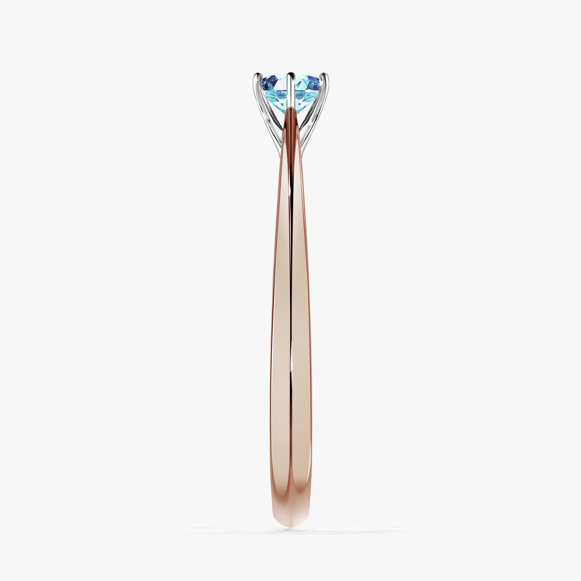 Pierścionek zaręczynowy My Love z różowego złota z akwamarynem 0,25ct