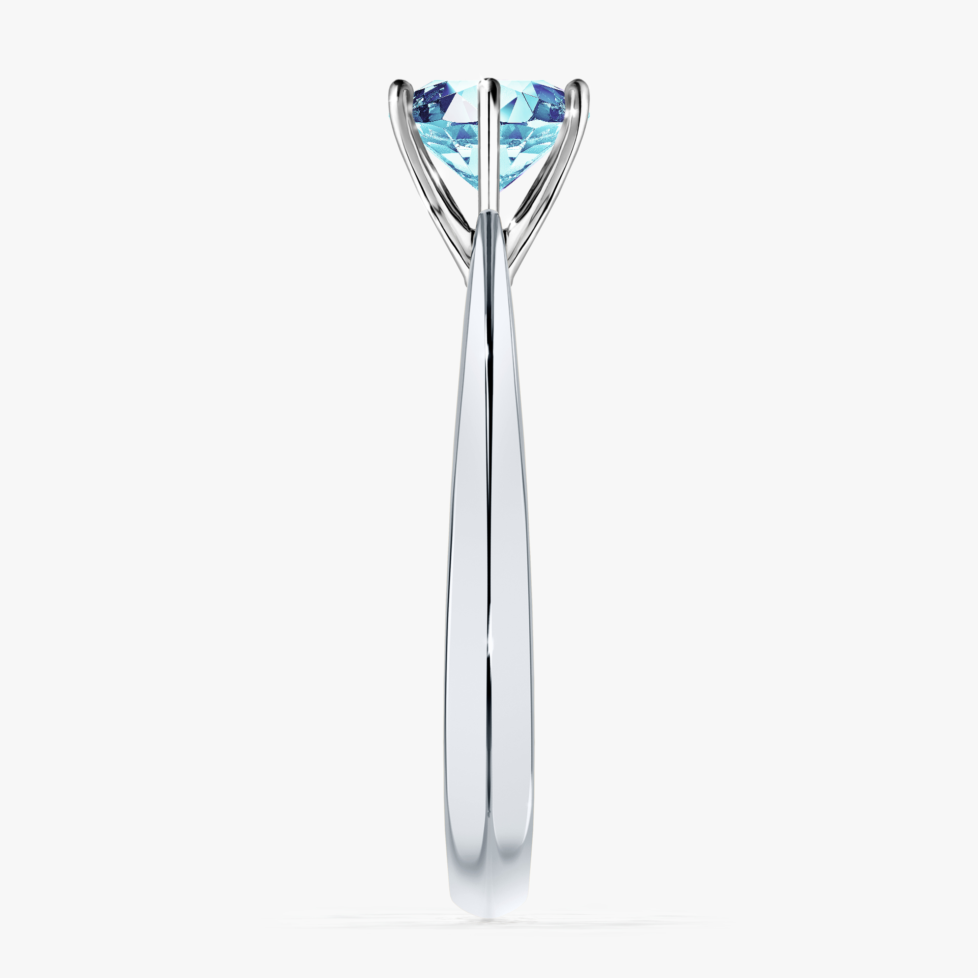 Pierścionek zaręczynowy My Love z białego złota z akwamarynem 1,00ct
