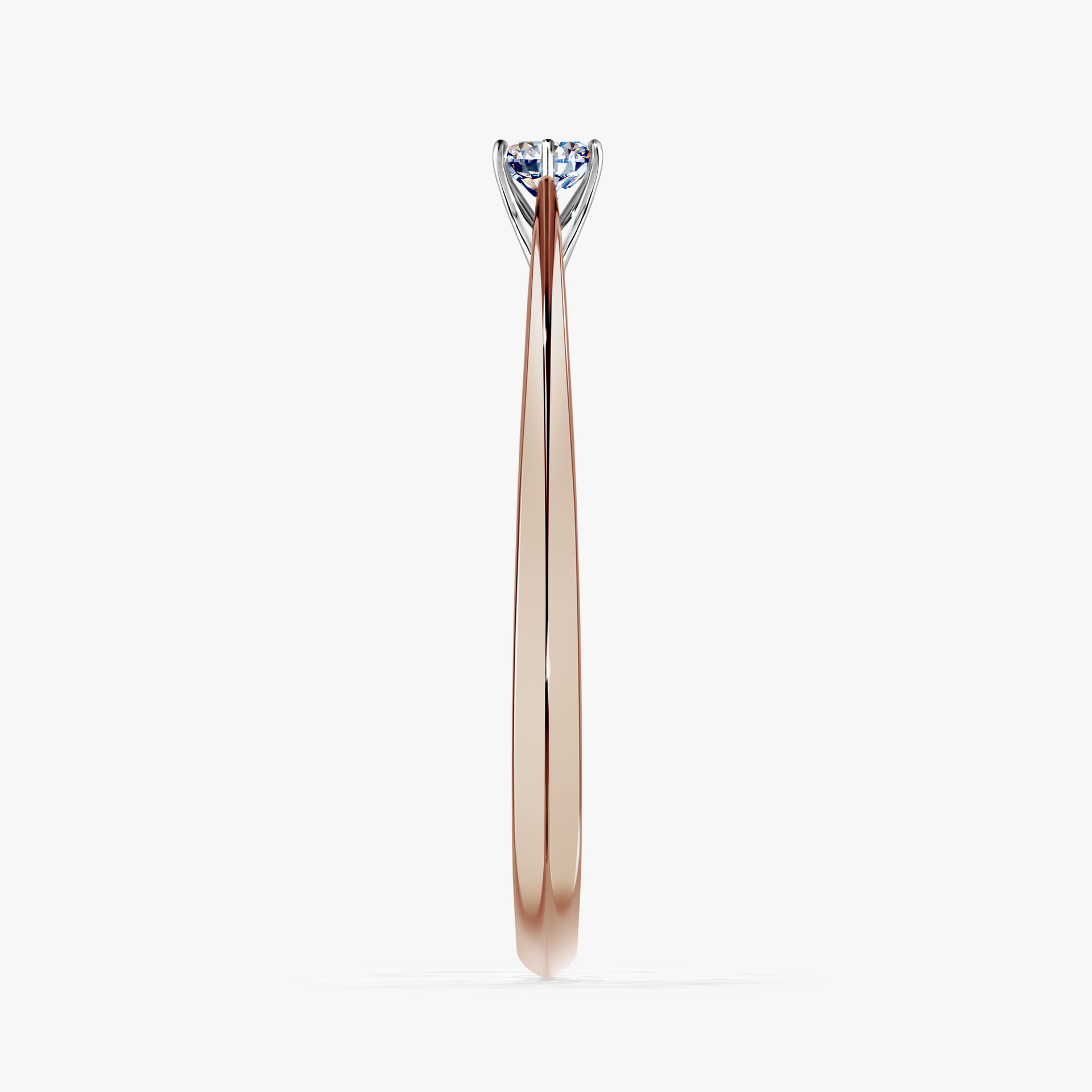 Pierścionek zaręczynowy My Love z różowego złota z diamentem laboratoryjnym 0,10ct