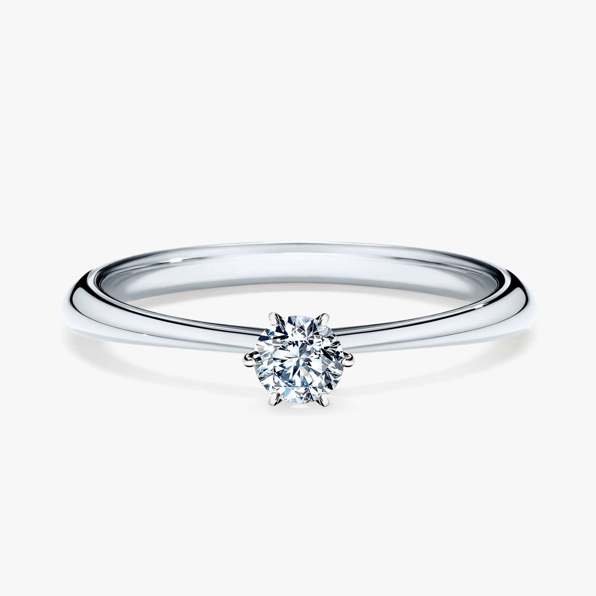 Pierścionek zaręczynowy My Love z białego złota z diamentem laboratoryjnym 0,17ct