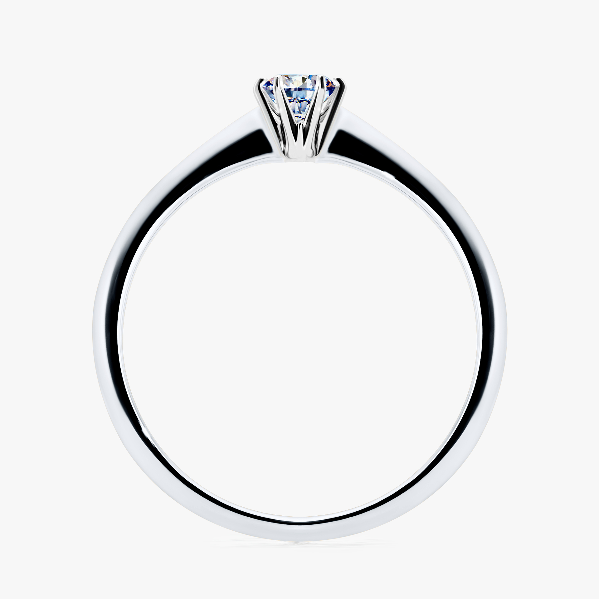 Pierścionek zaręczynowy My Love z białego złota z diamentem laboratoryjnym 0,17ct